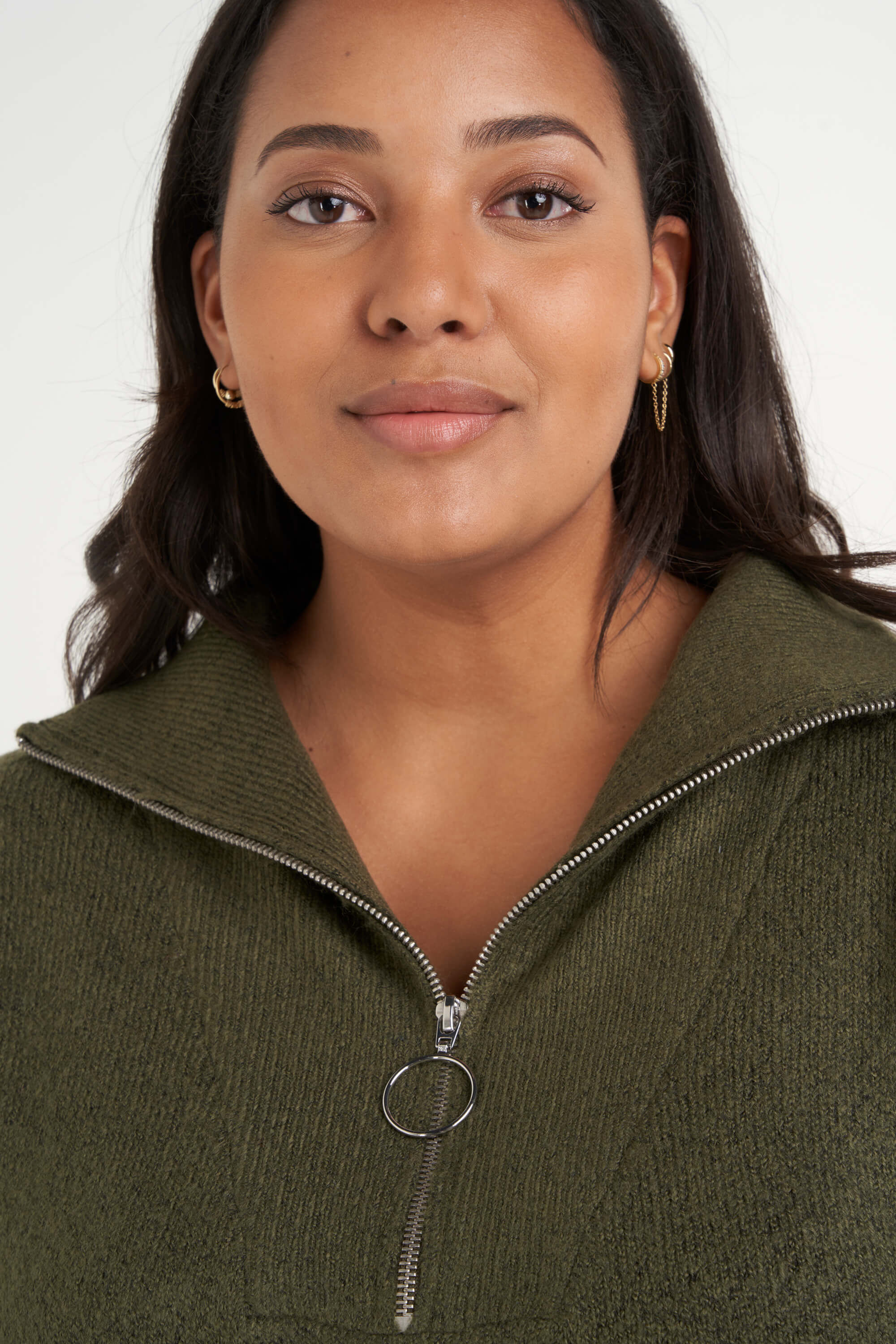 Langer Pullover mit Rei&szlig;verschluss  image number 4