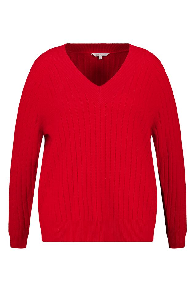 Fein gestrickter Pullover mit Muster image number 1