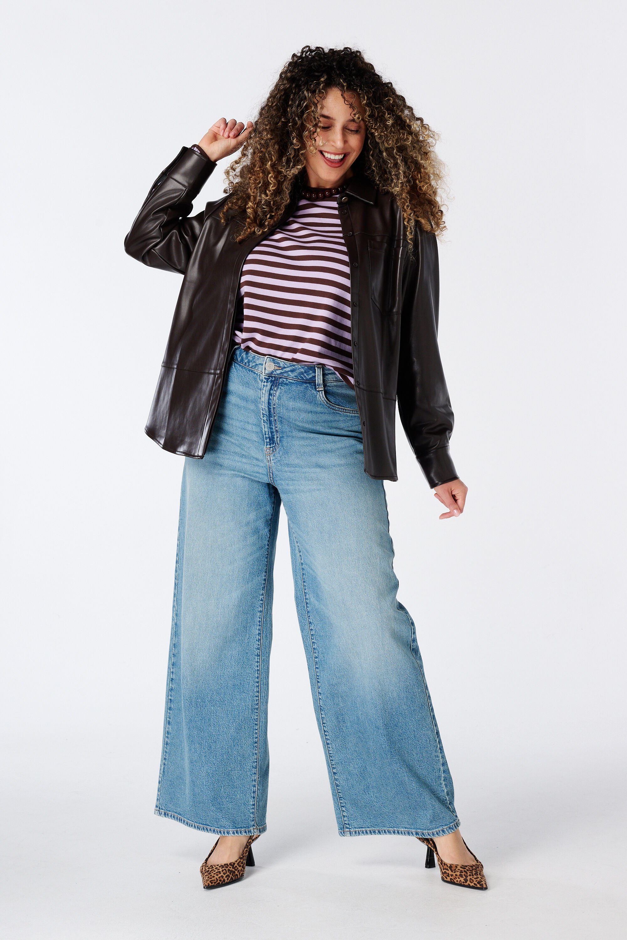 Bluse in Lederoptik image number 5