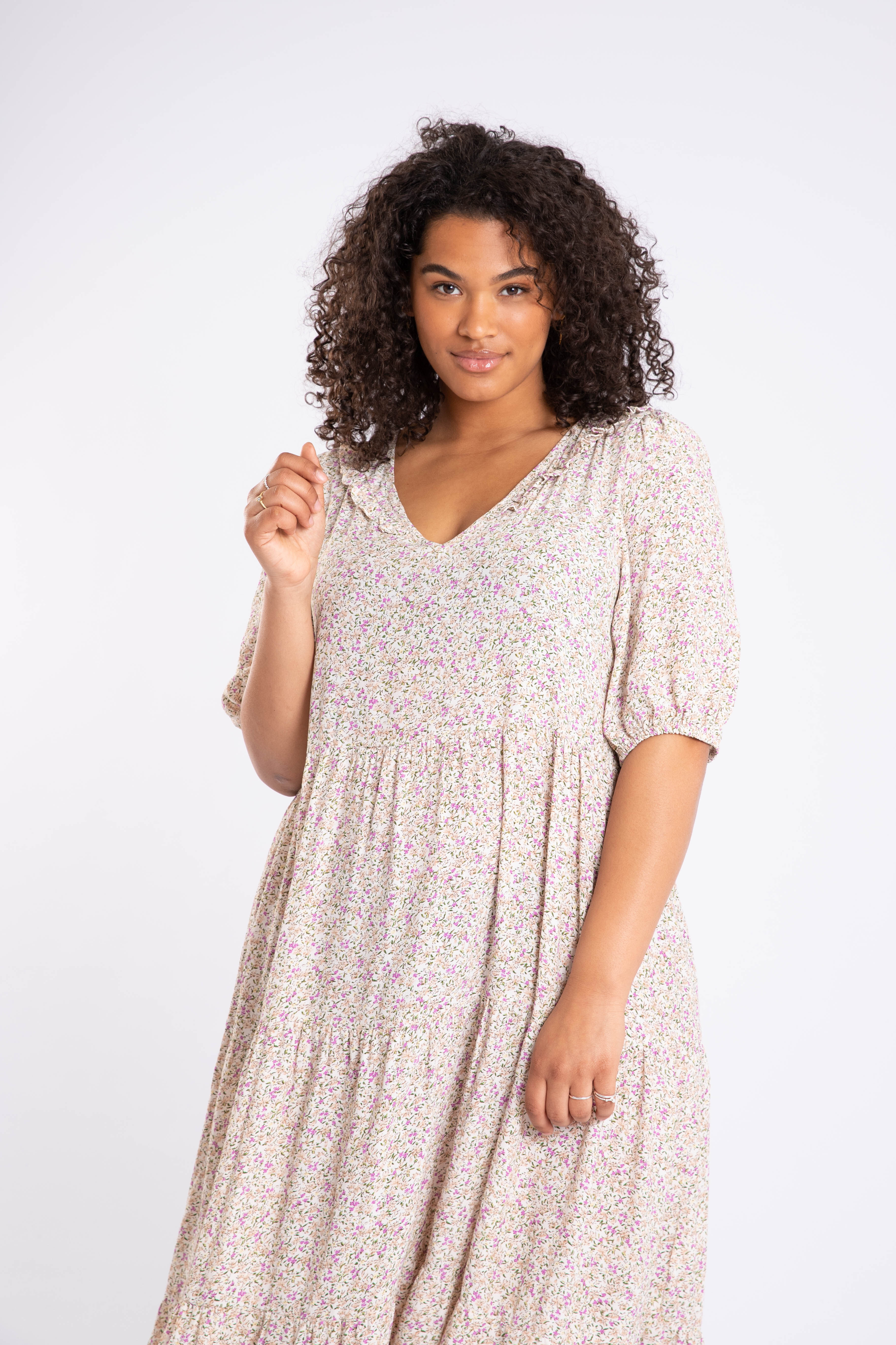 A-Figur-Kleid mit Print  image number 5