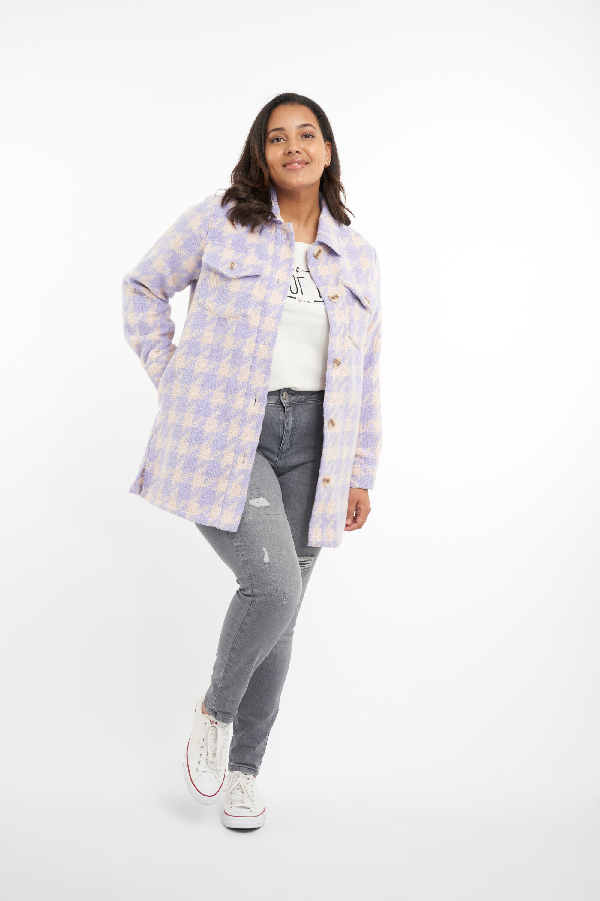 Shacket mit Hahnenrittmuster image number 6