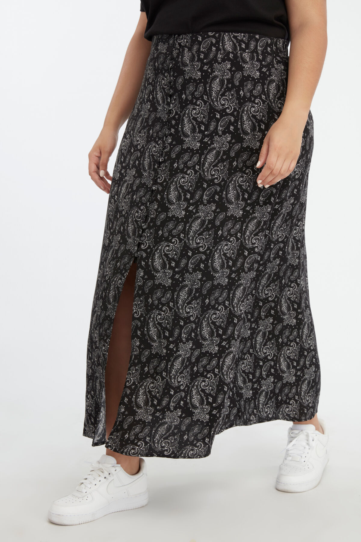 Gekn&ouml;pfter Rock mit Paisley-Print image number 3