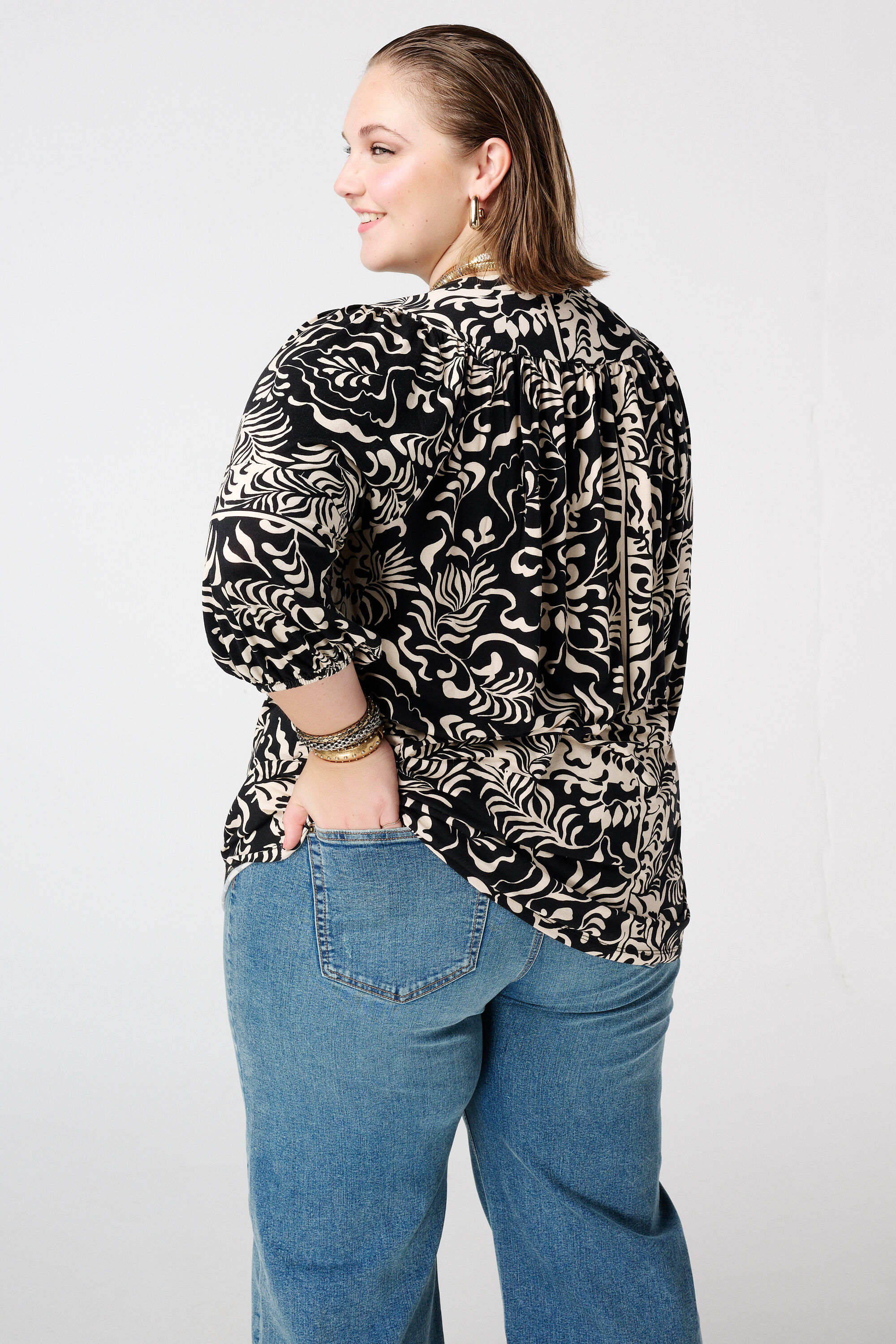 Jersey-Top mit Print image number 3