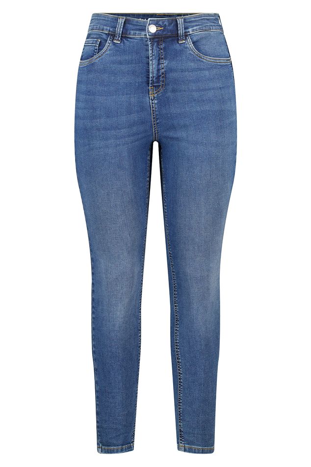 Skinny-Leg-Jeans mit hoher Taille CHERRY image number 1