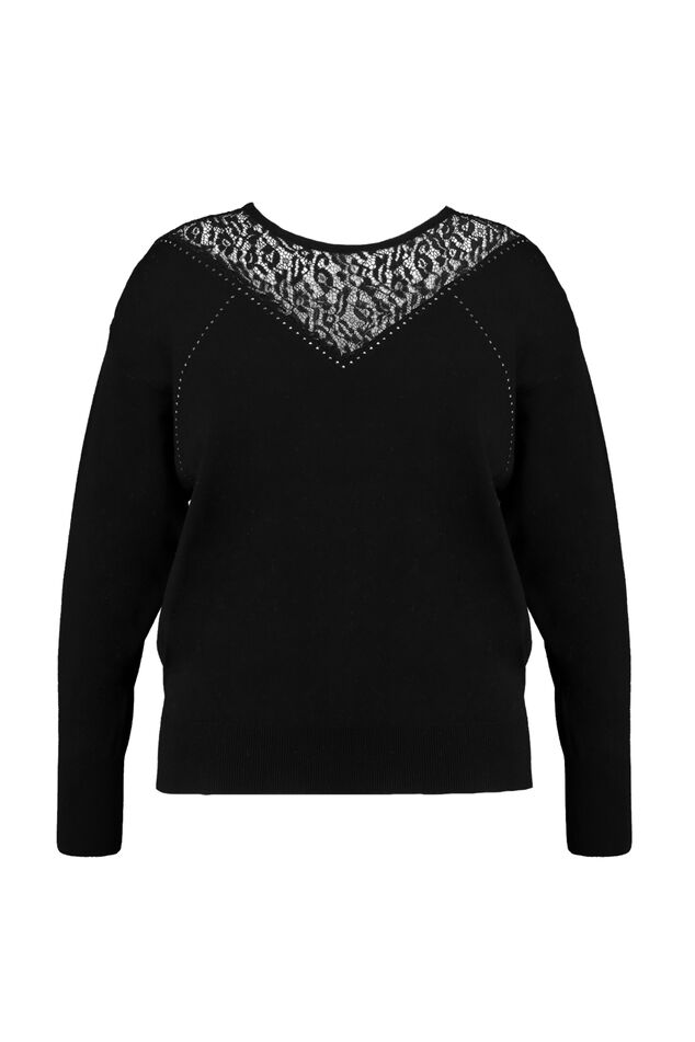 Häkeloberteil mit Lochmuster und Tunnelzug an der Taille  image number 1