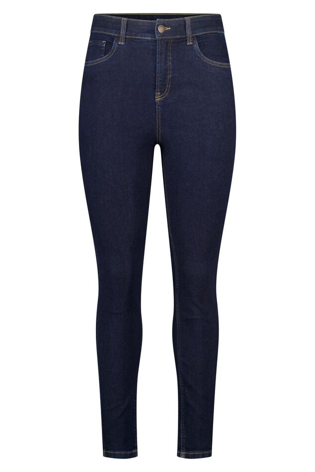 Skinny-Leg-Jeans mit hoher Taille CHERRY image number 1