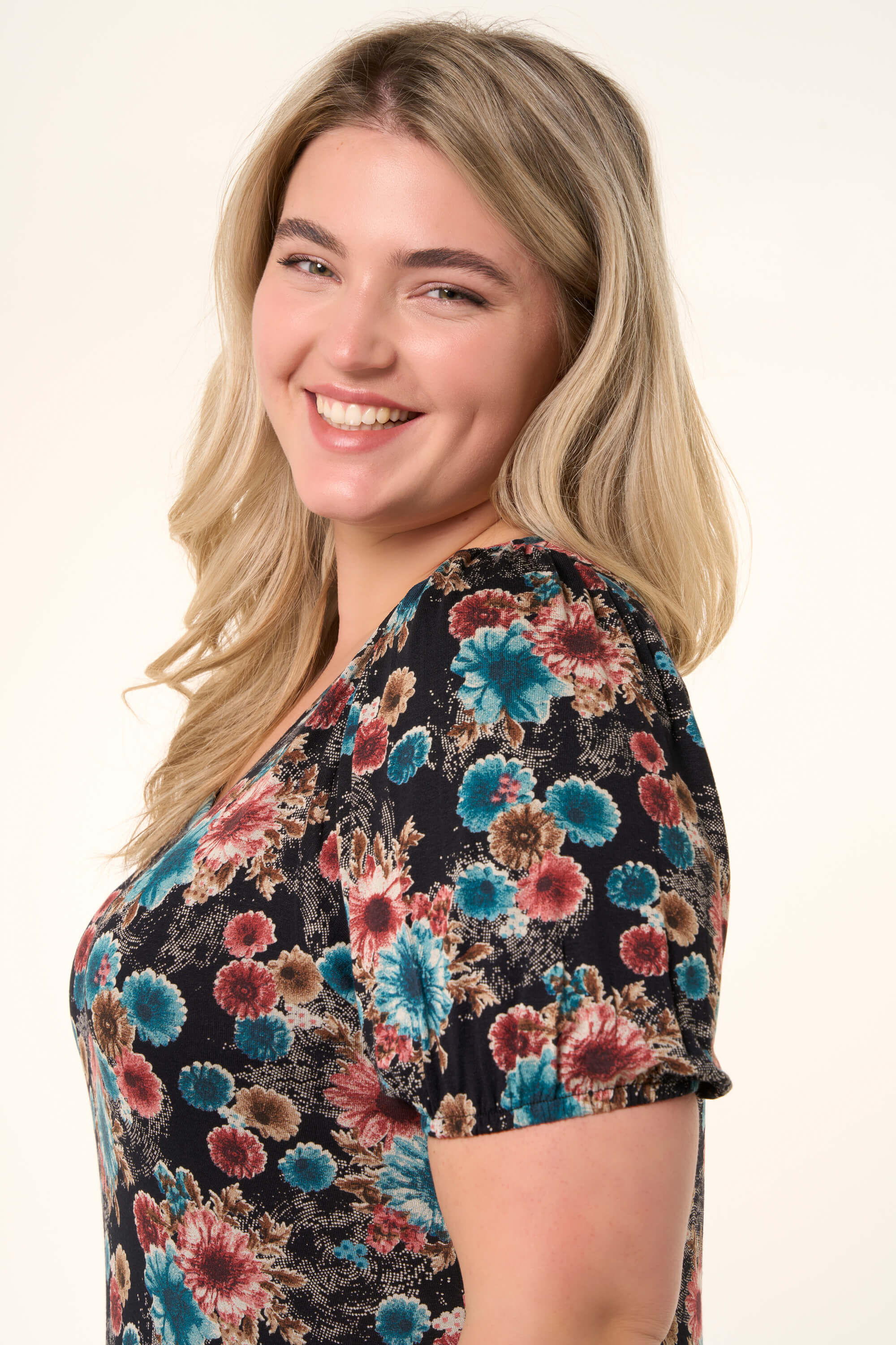 Langes Kleid mit Print  image number 6