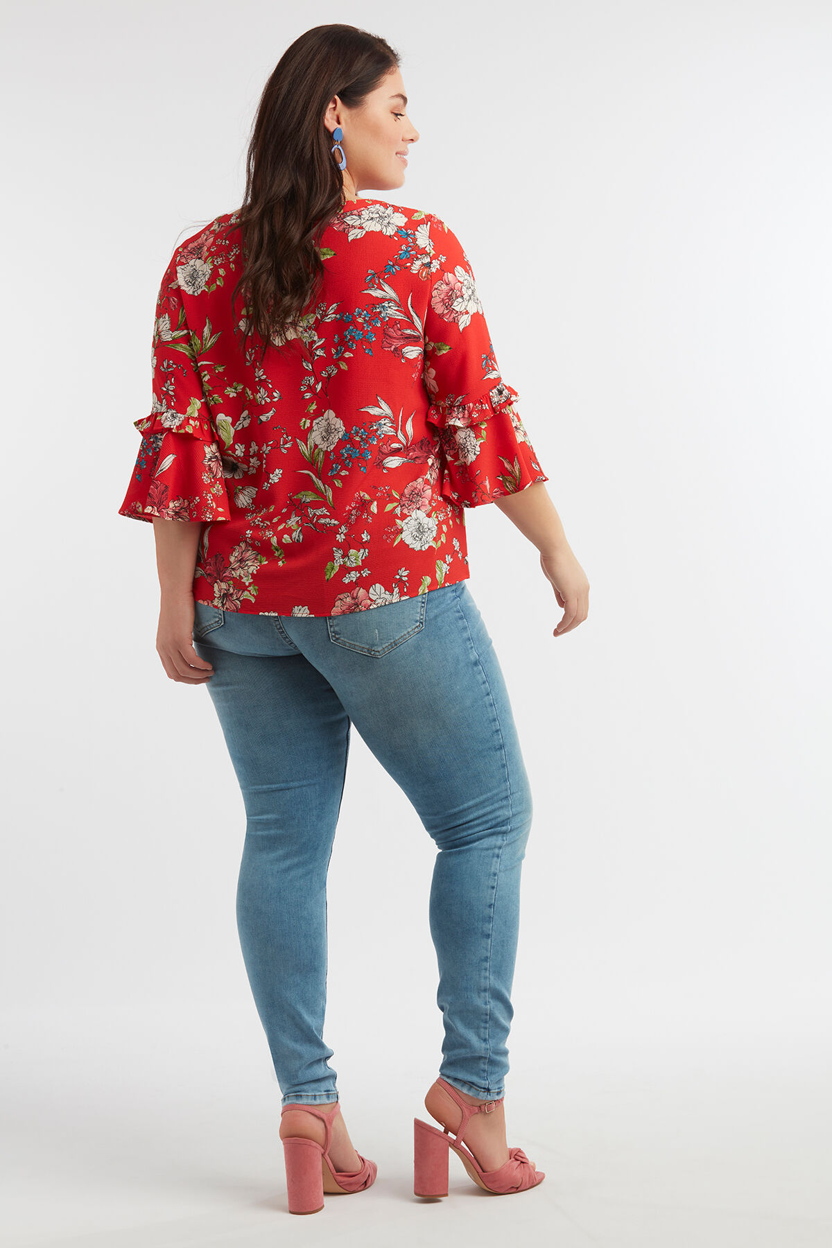Bluse mit floralem Print image number 4