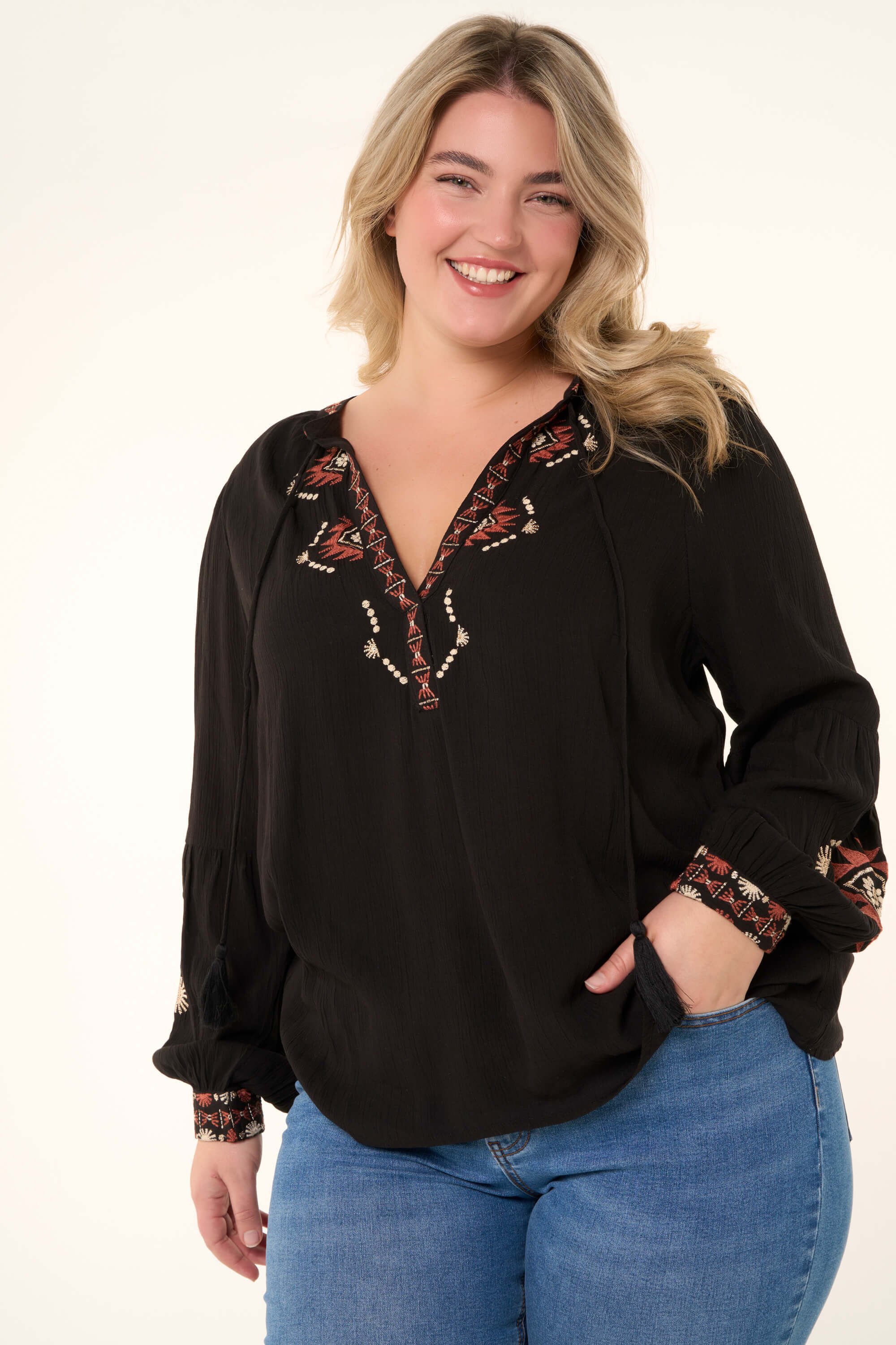 Bluse mit Ballon&auml;rmeln image number 6