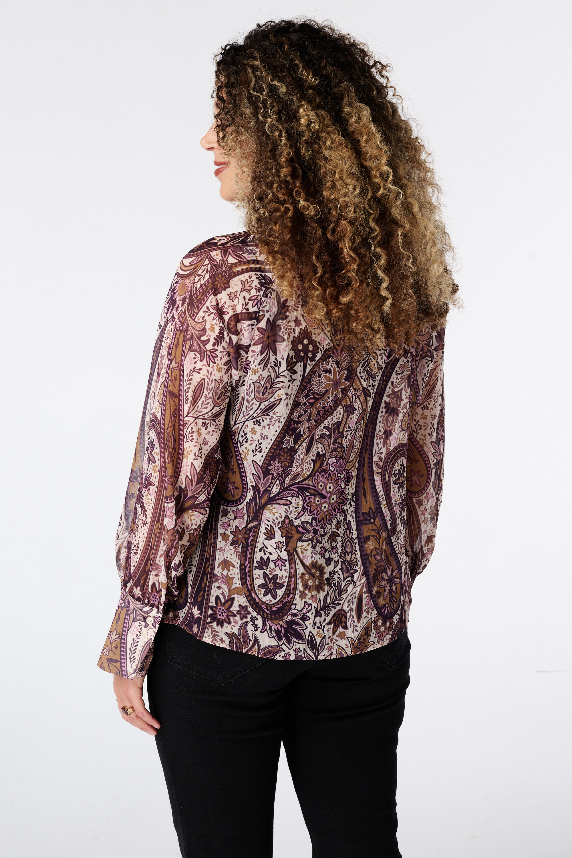 Bluse mit Schal image number 3