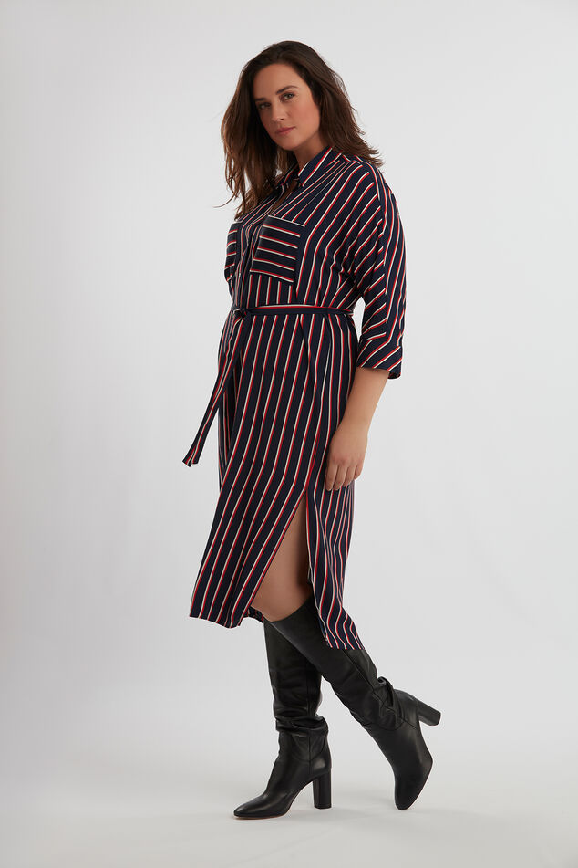 Gestreiftes Hemdkleid image number 0