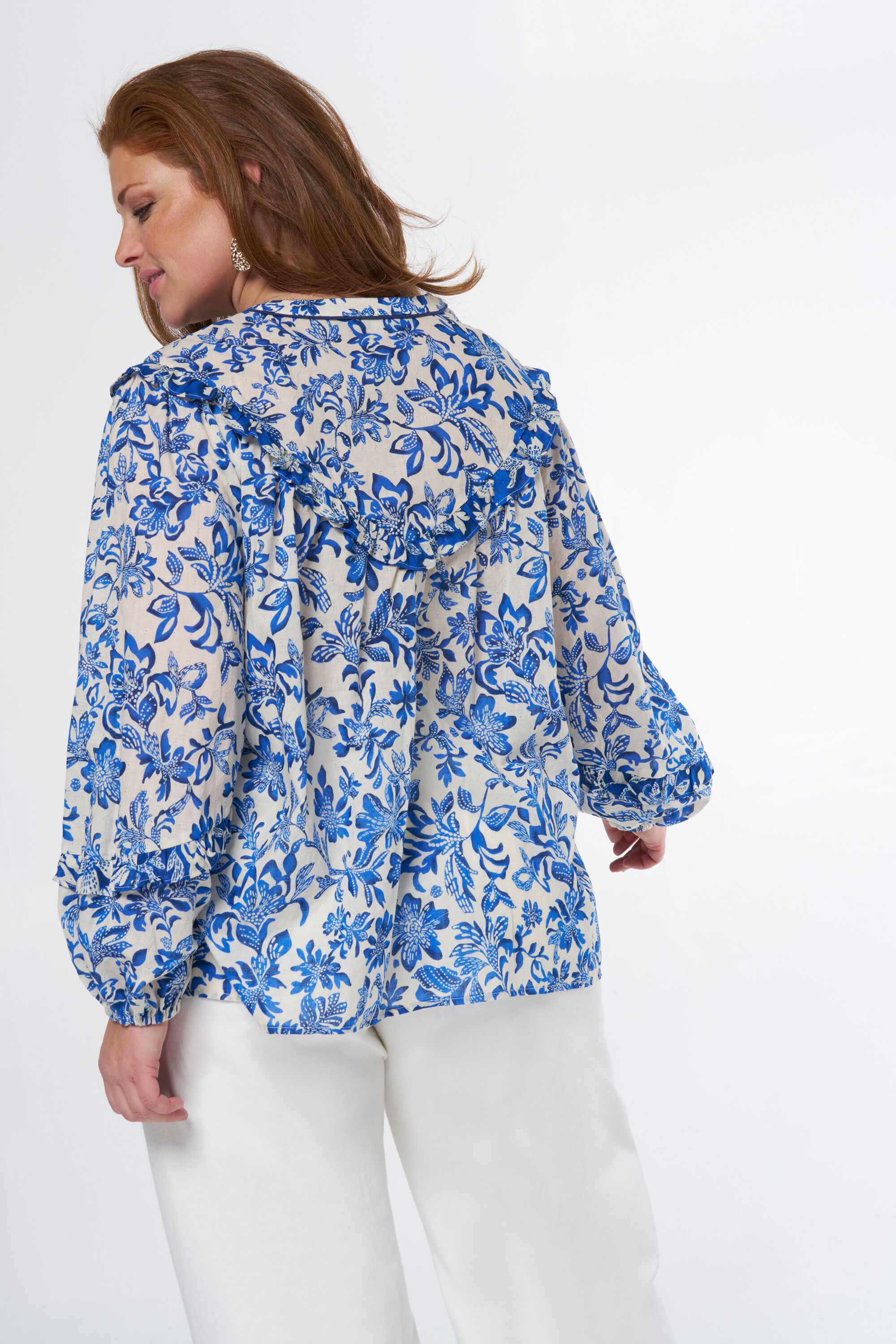 Bluse mit Print und R&uuml;schen image number 3