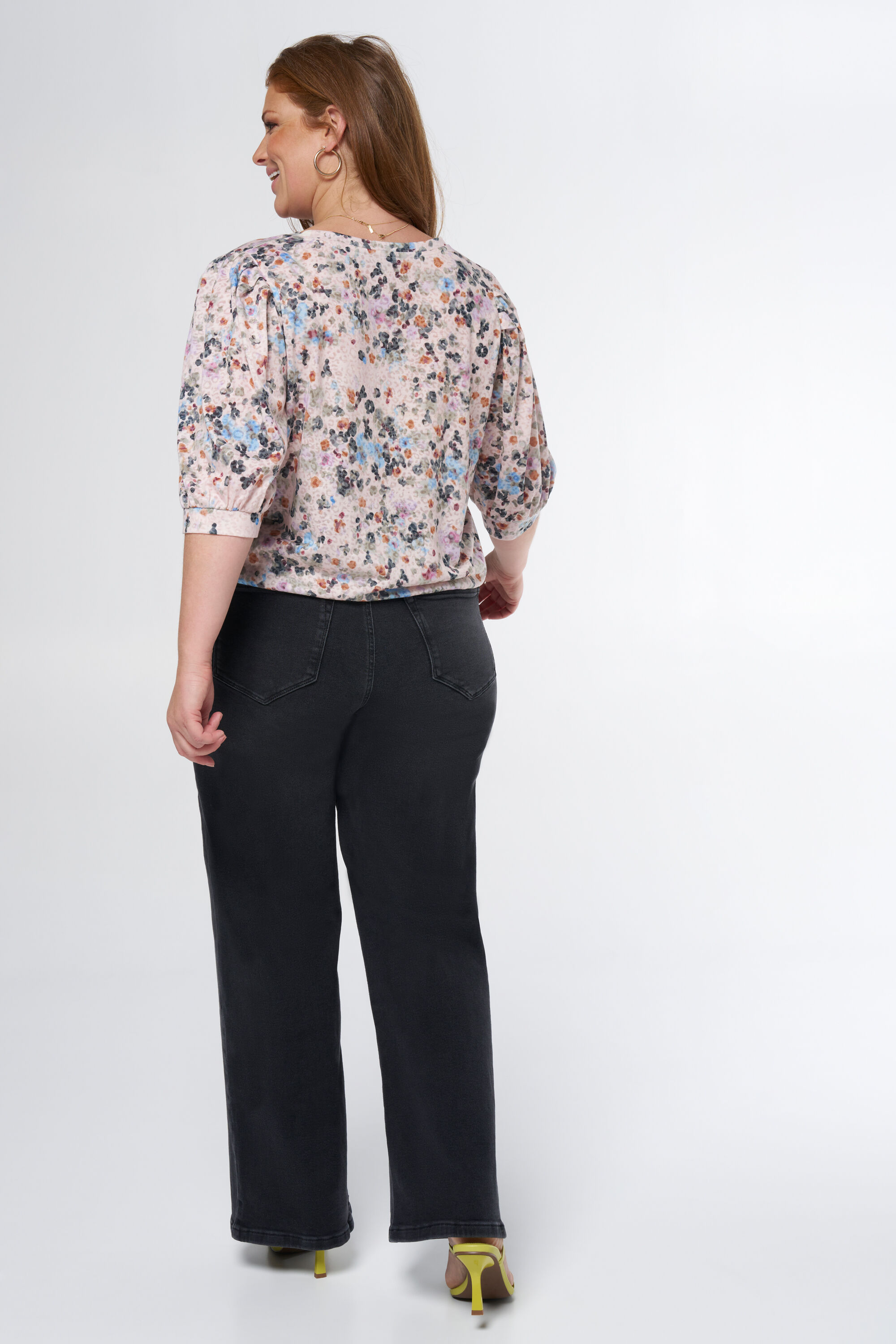 Top mit V-Ausschnitt und Print  image number 3