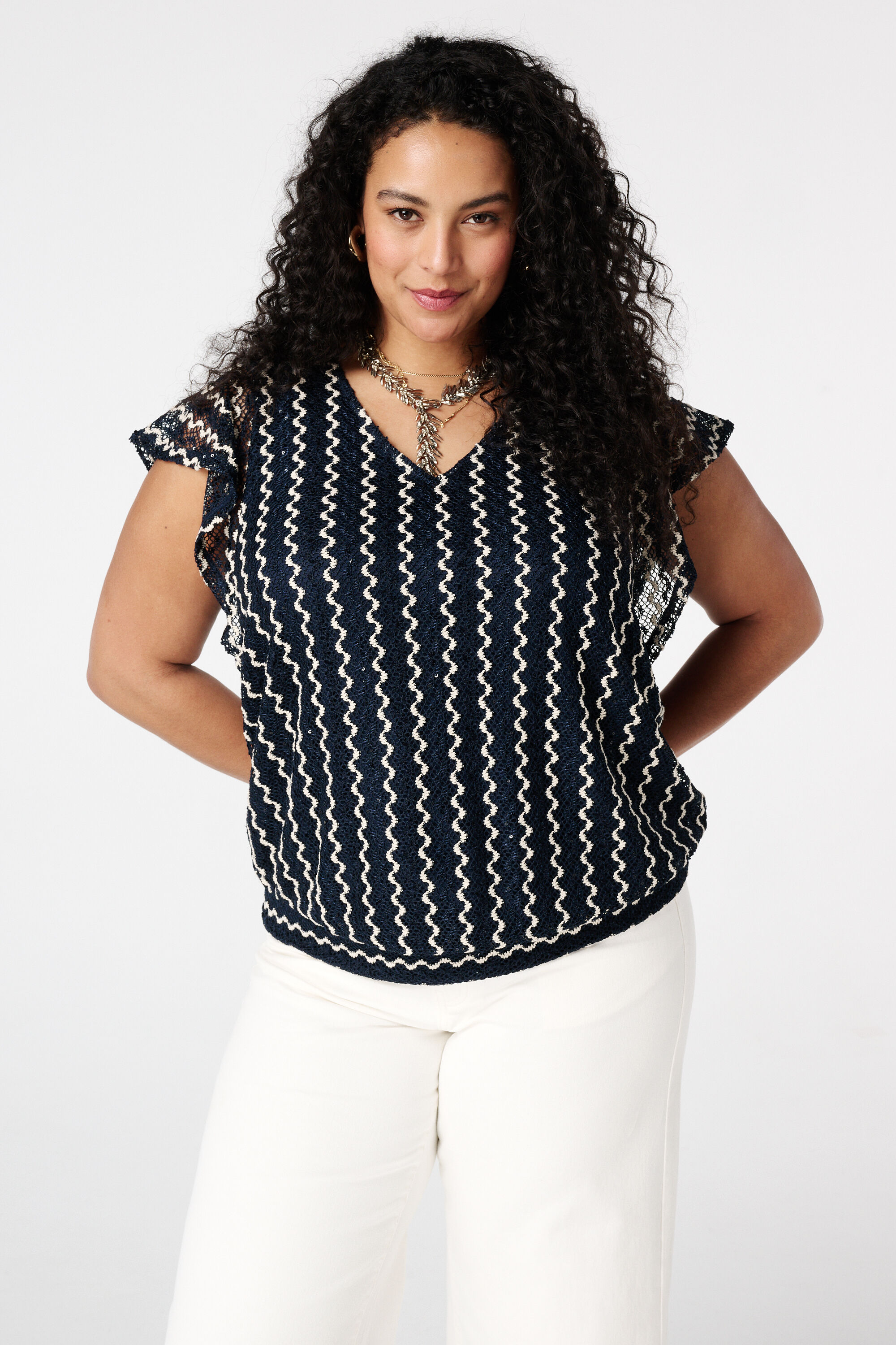 Top mit Schmetterlings&auml;rmeln