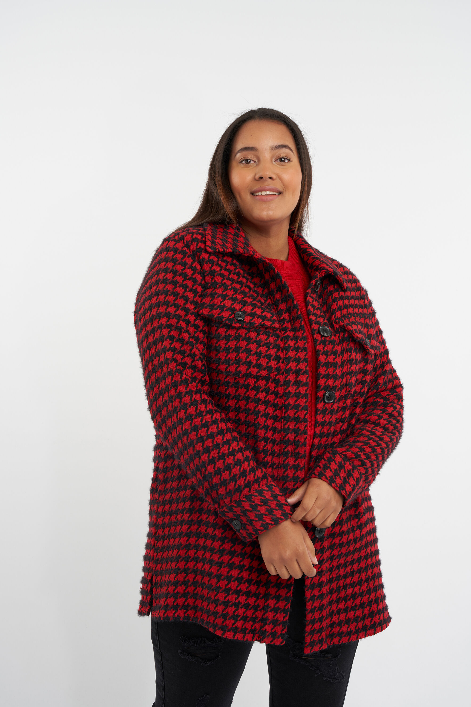 Shacket mit Hahnenrittmuster image number 6