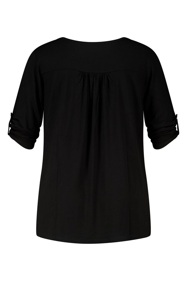 V-Ausschnitt-Top mit Knöpfen image number 2