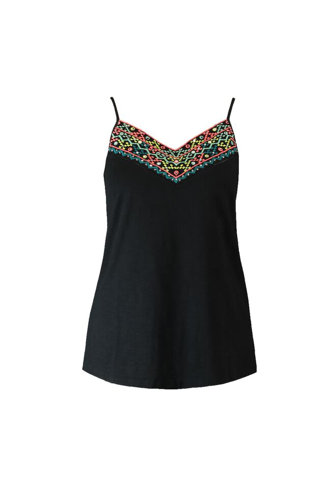 Top mit Stickerei image number 1