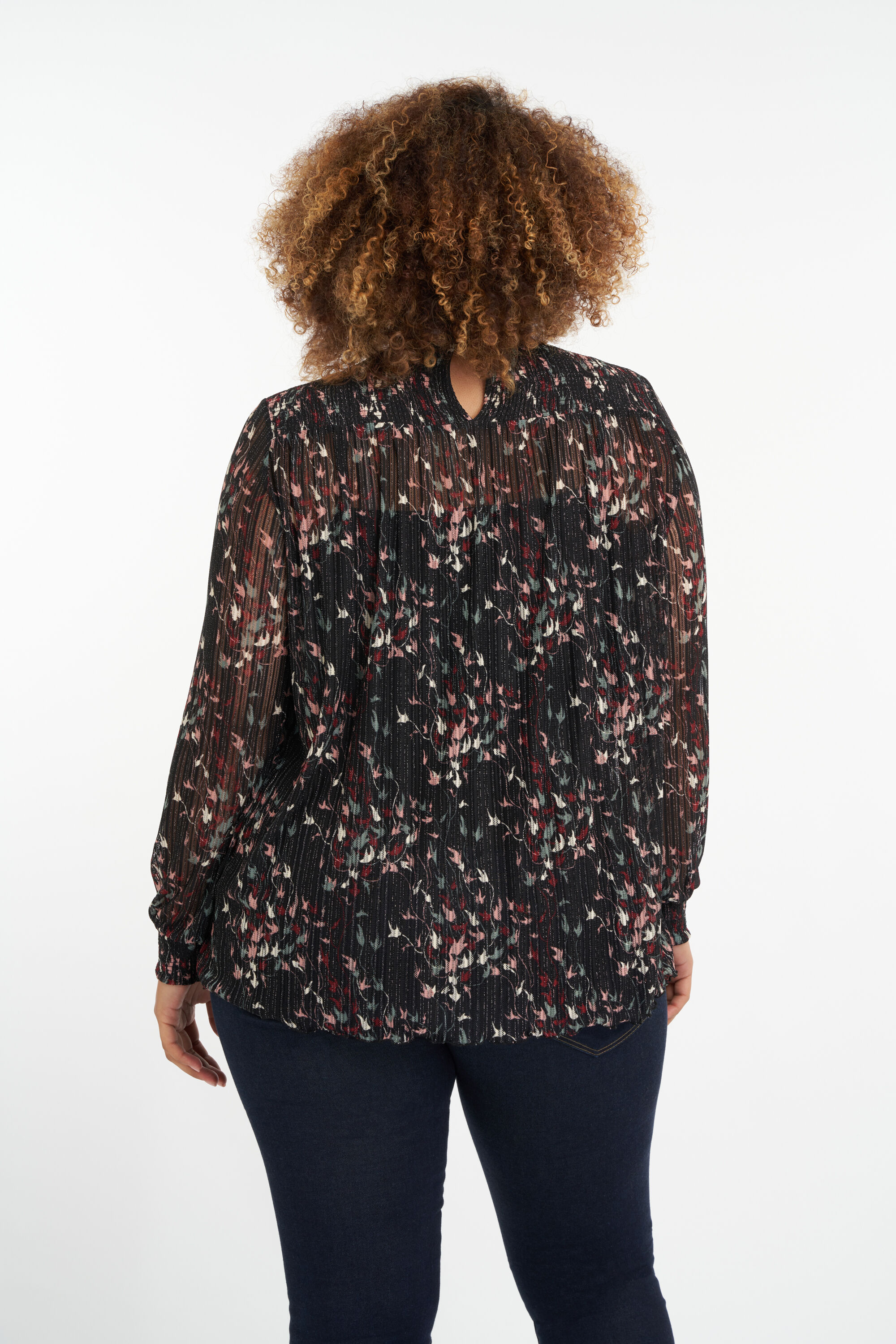 Halb durchsichtiges Top mit Print image number 3