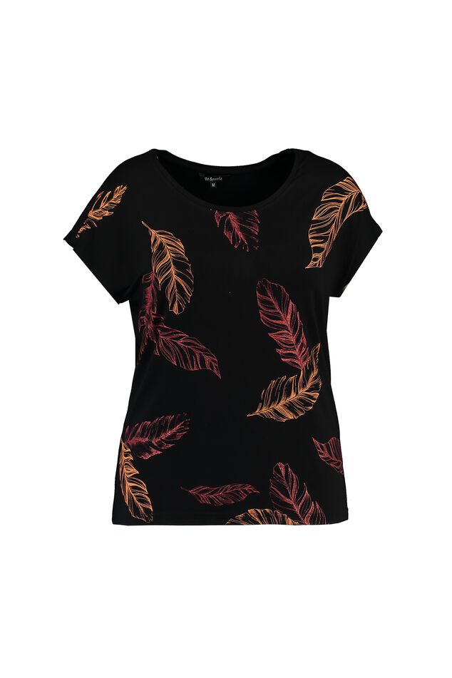 T-Shirt mit Feder-Motiv image number 1