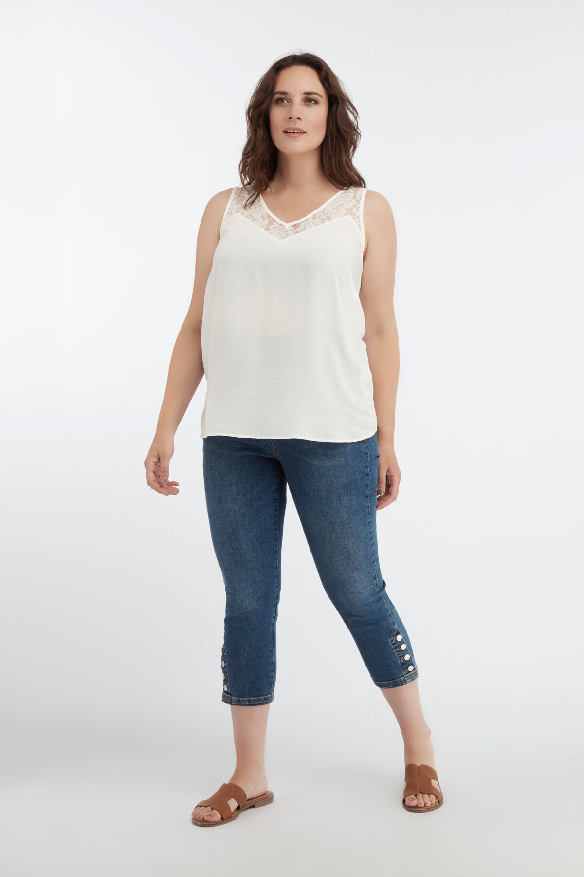 POPPY Treggings in k&uuml;rzerem Schnitt mit Kn&ouml;pfen  image number 6