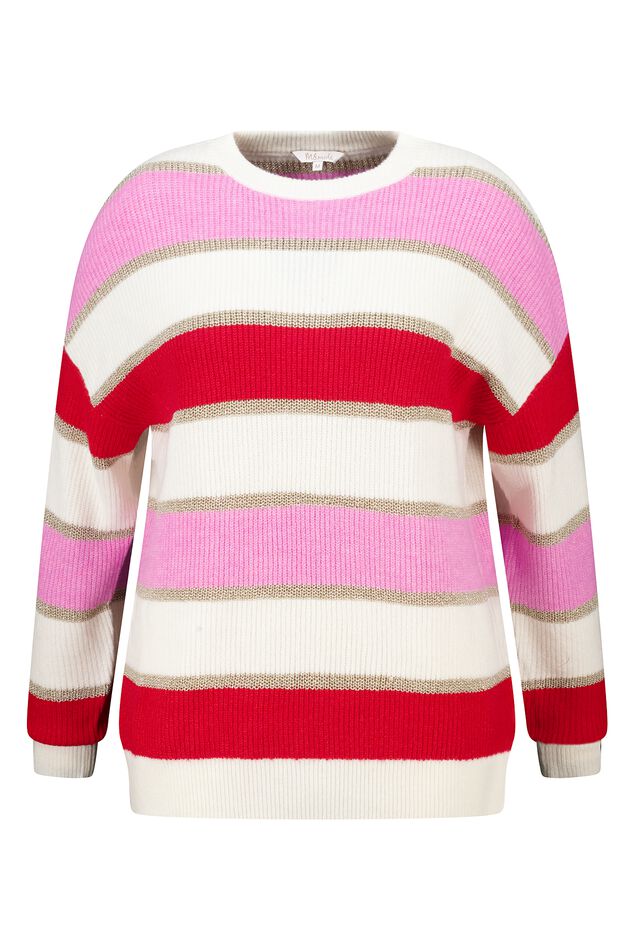 Gestreifter Pullover mit Lurex image number 1