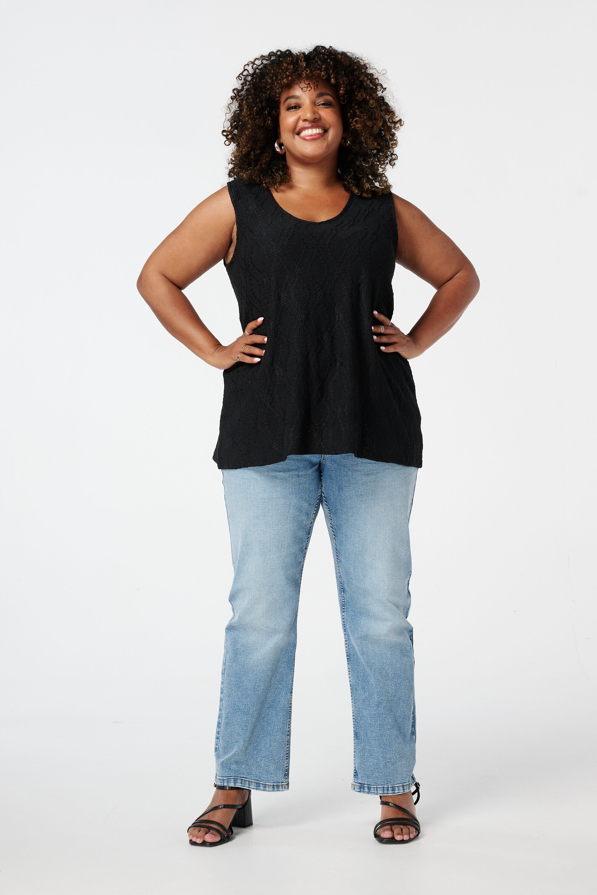 &Auml;rmelloses Top mit Spitzenstruktur image number 5