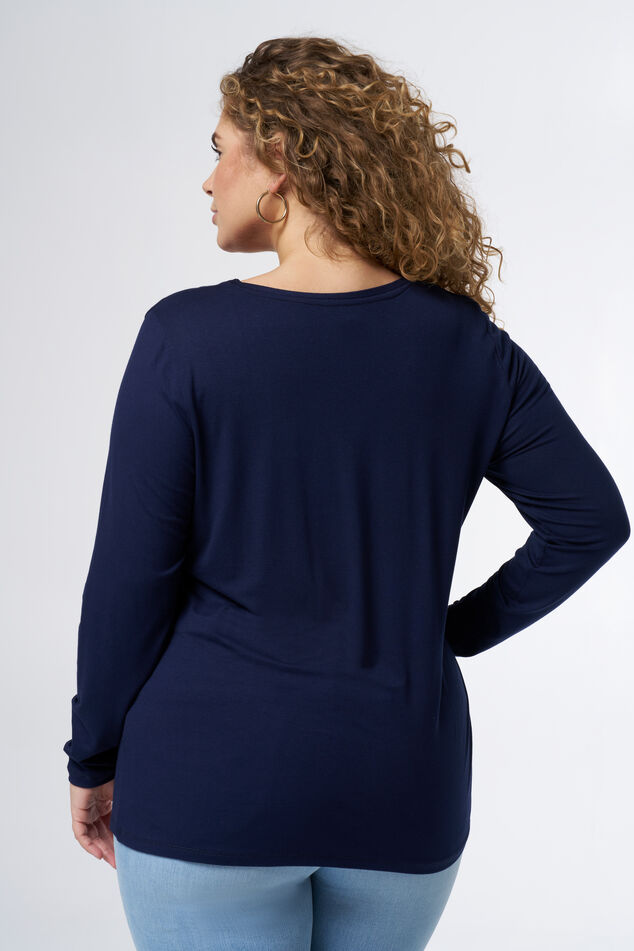 Langärmeliges Oberteil mit V-Ausschnitt image number 3