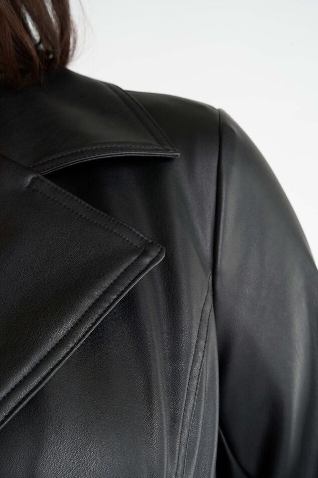 Kunstlederjacke mit Gürtel image number 5