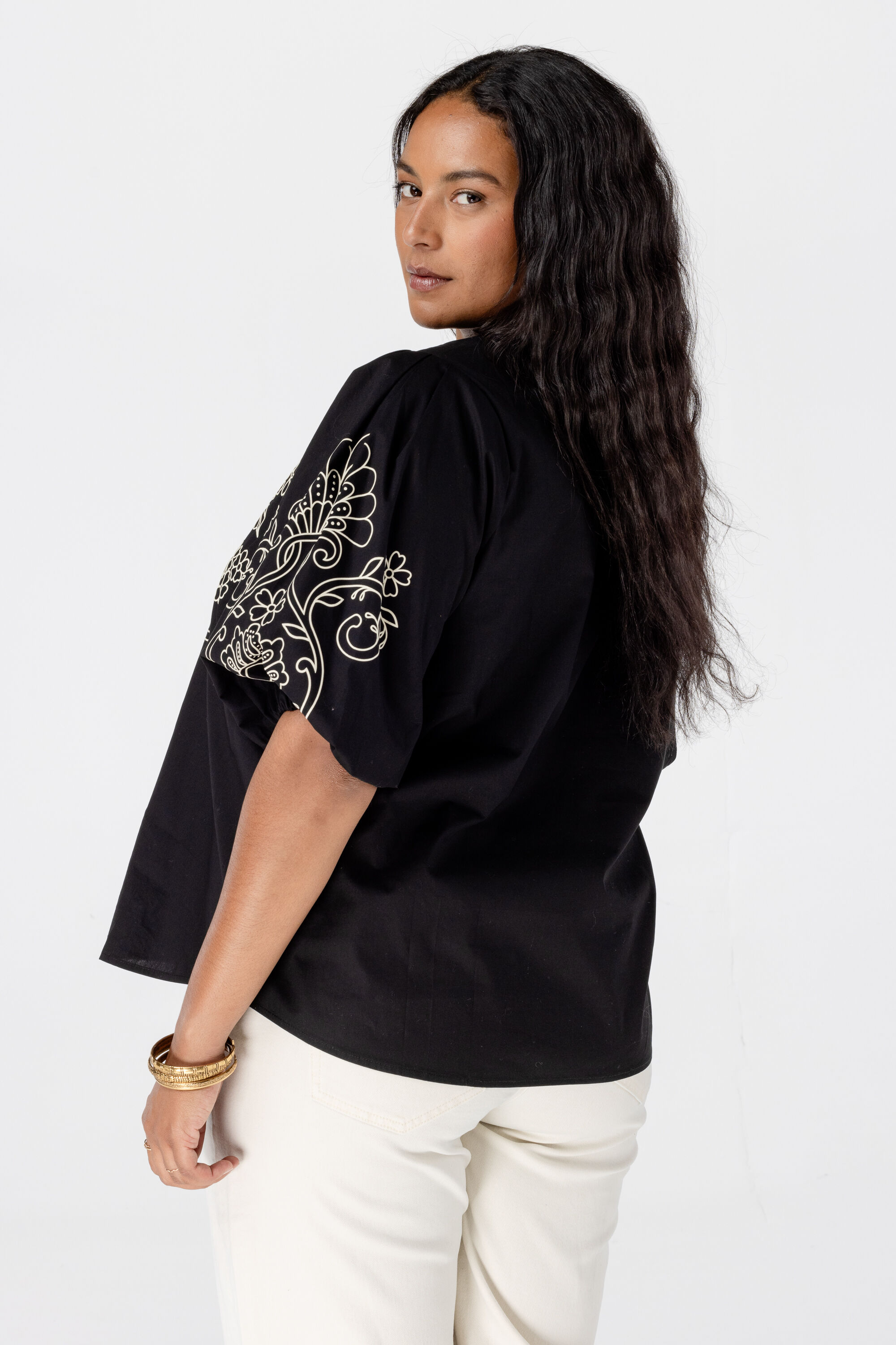 Bluse mit Puff&auml;rmeln image number 3