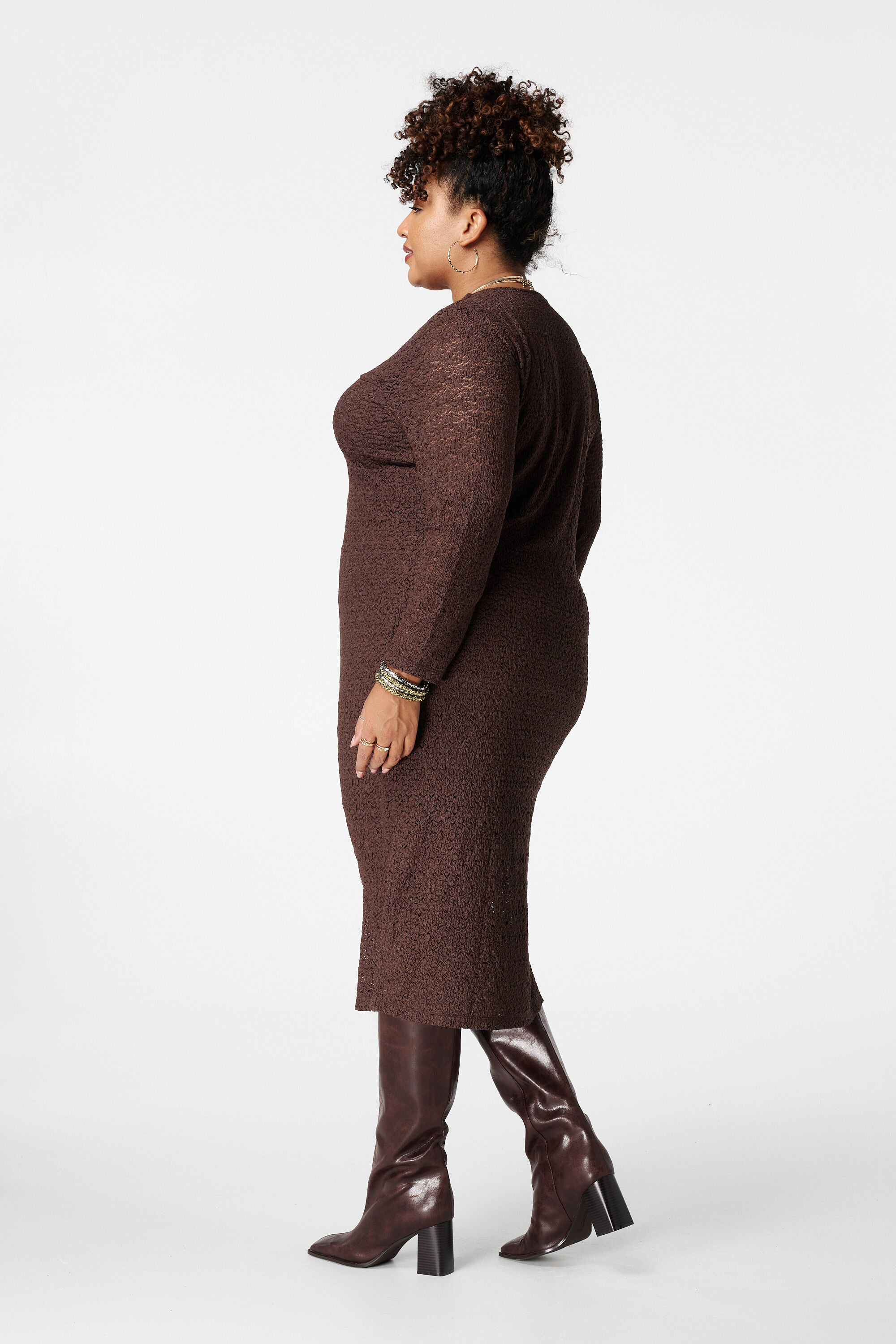 Kanten Midi-Kleid image number 3