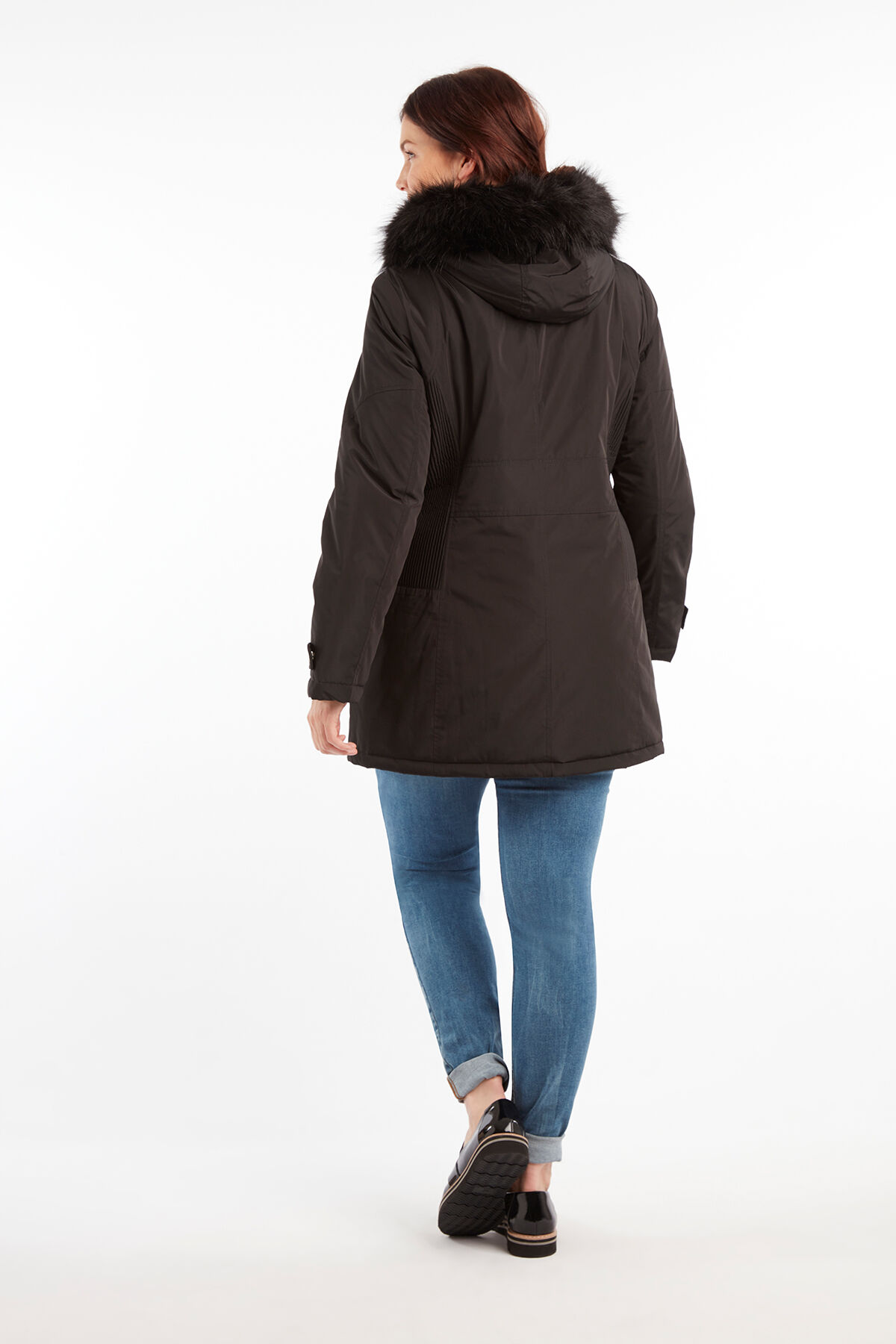 Parka mit Kragen aus Kunstfell image number 4