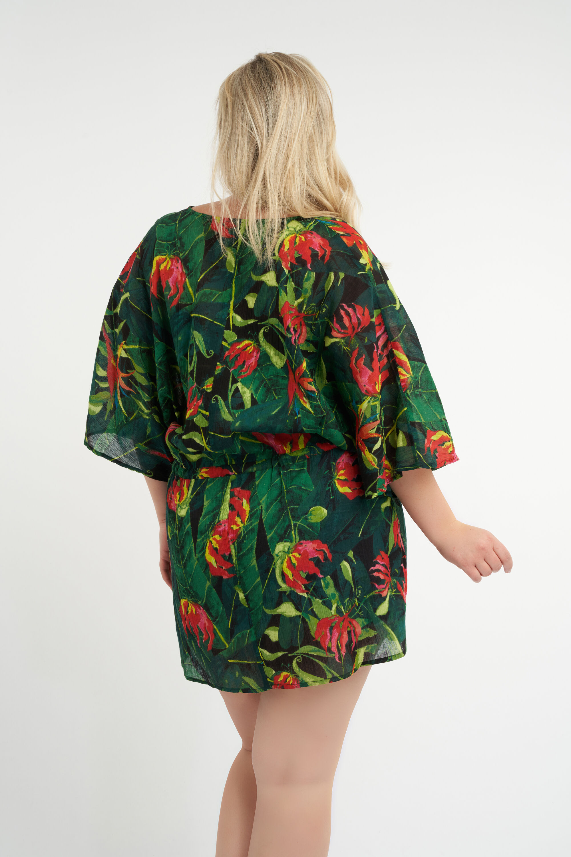 Kurzer Kaftan mit Print image number 3