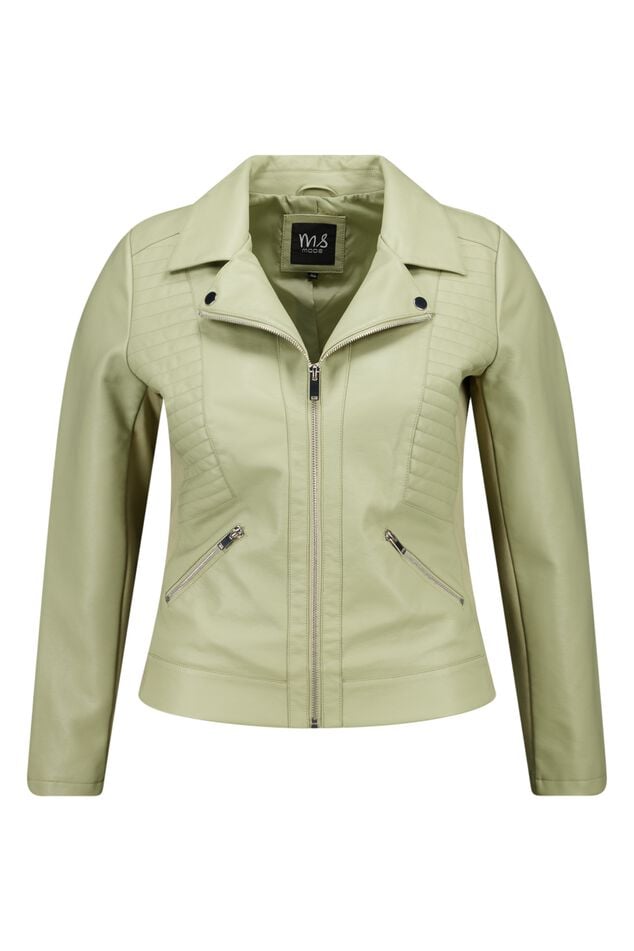 Lederlook-Jacke mit silbernen Akzenten image number 1