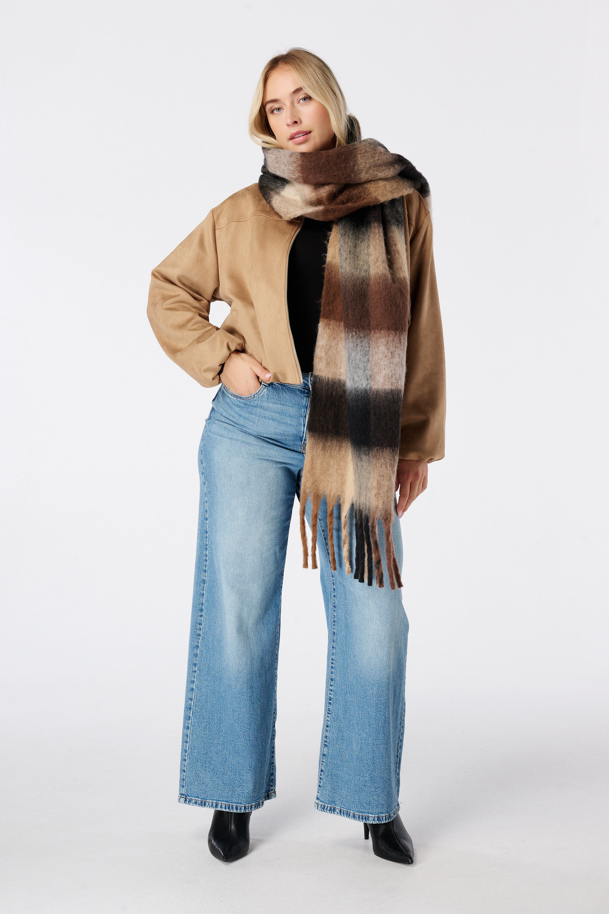 Weite Jeans mit hoher Taille