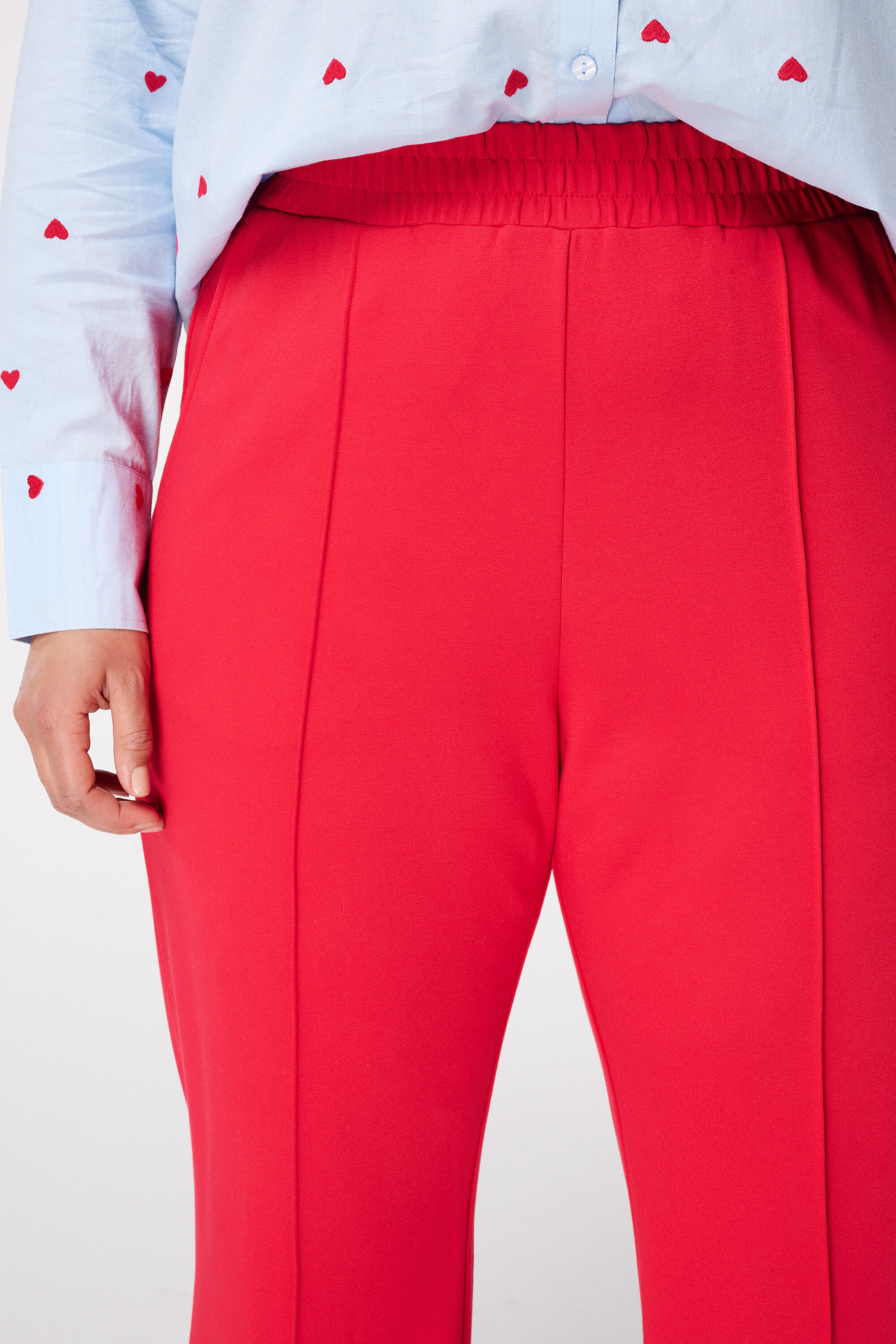 Weit geschnittene Hose mit Ziern&auml;hten image number 4