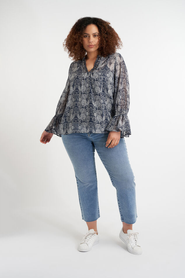 Bluse mit Rüschenärmeln image number 5