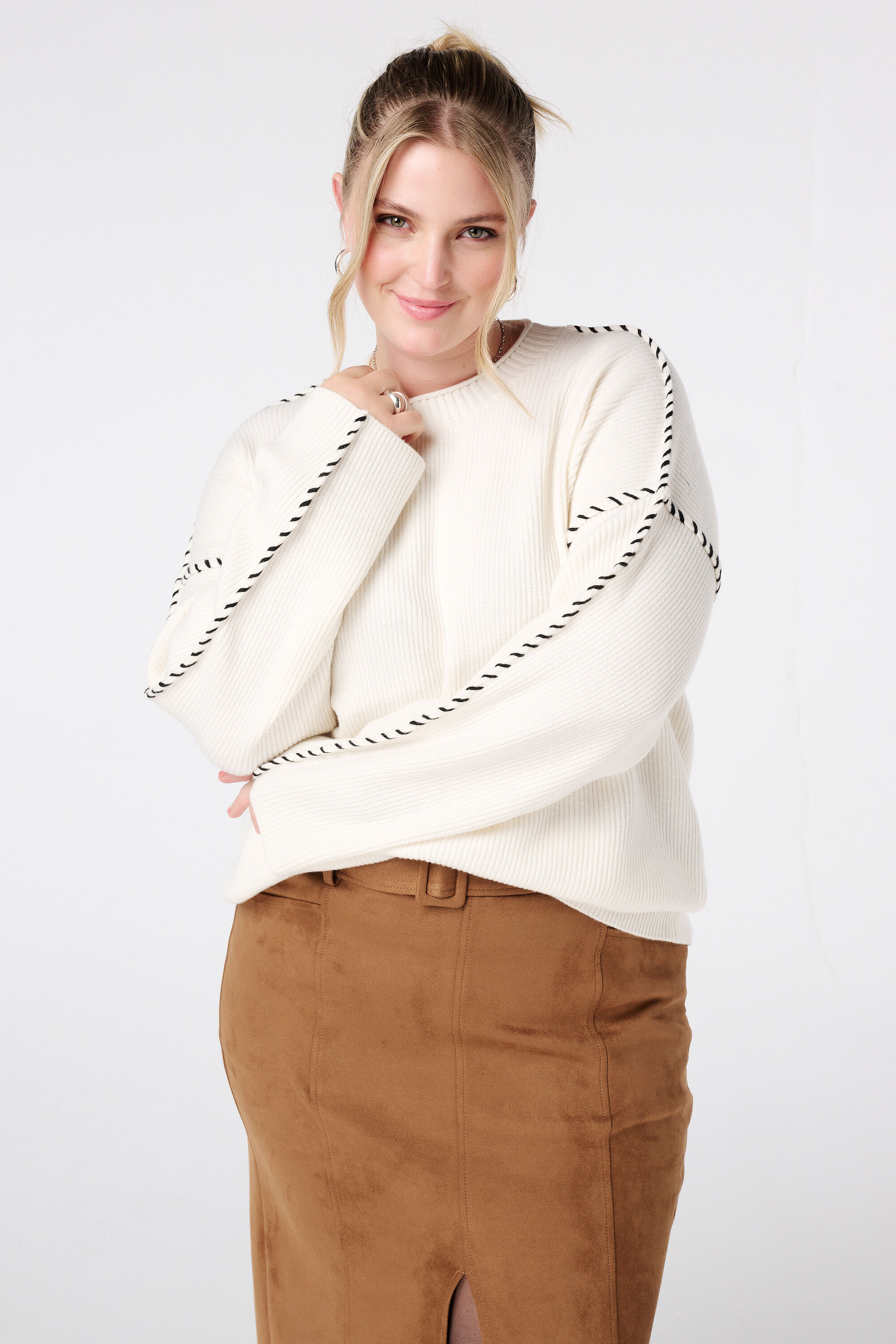 Pullover mit Ziern&auml;hten