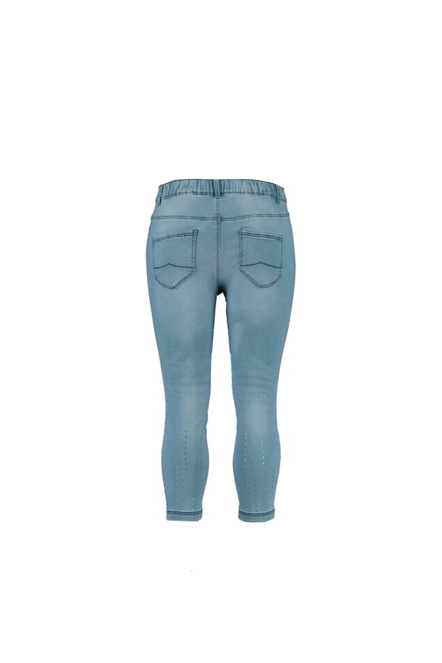 Kurz geschnittene POPPY Treggings mit Strasssteinen. image number 2