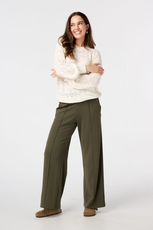 Ajour-Pullover mit Herzmuster image number 5