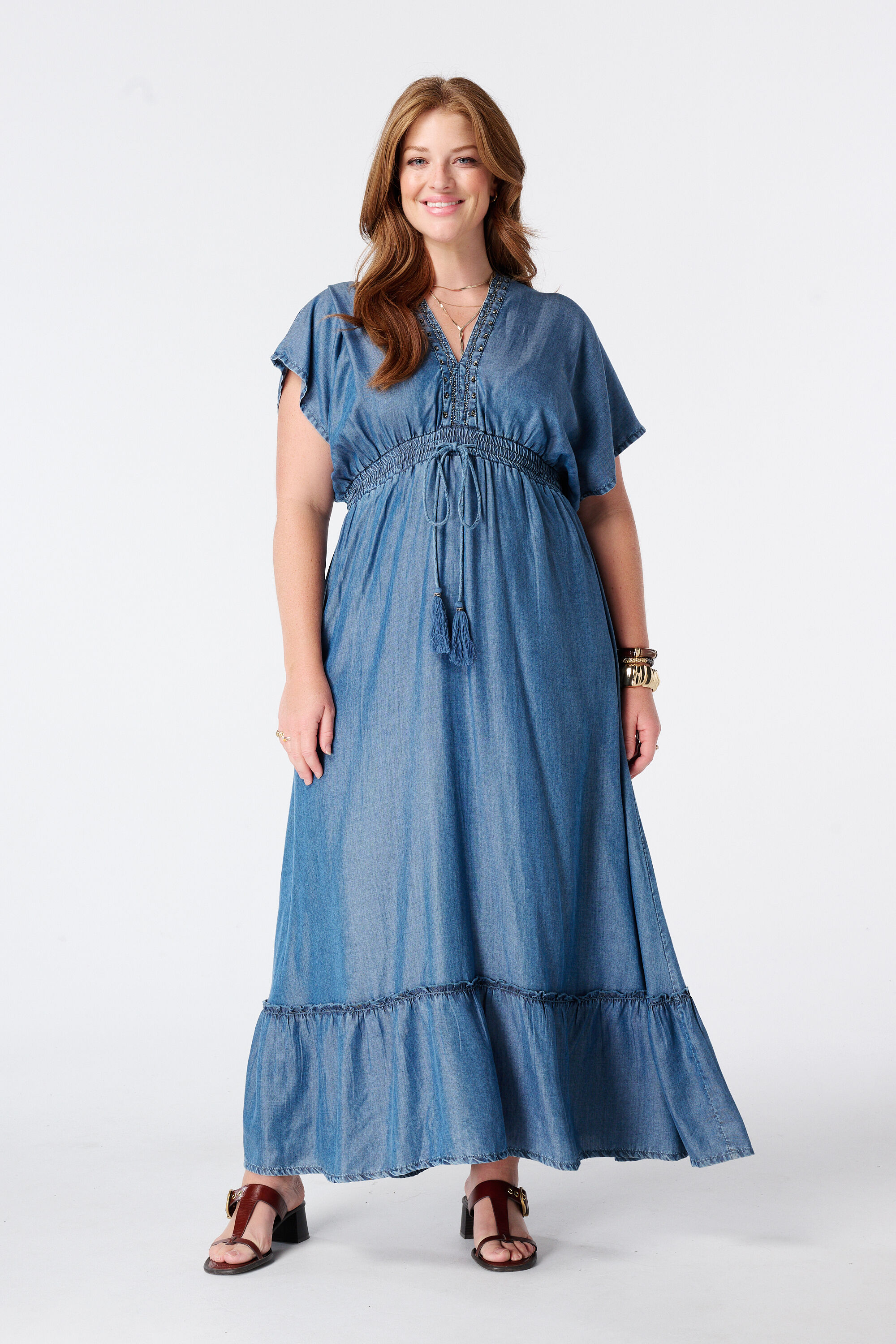 Maxikleid im Denim-Look