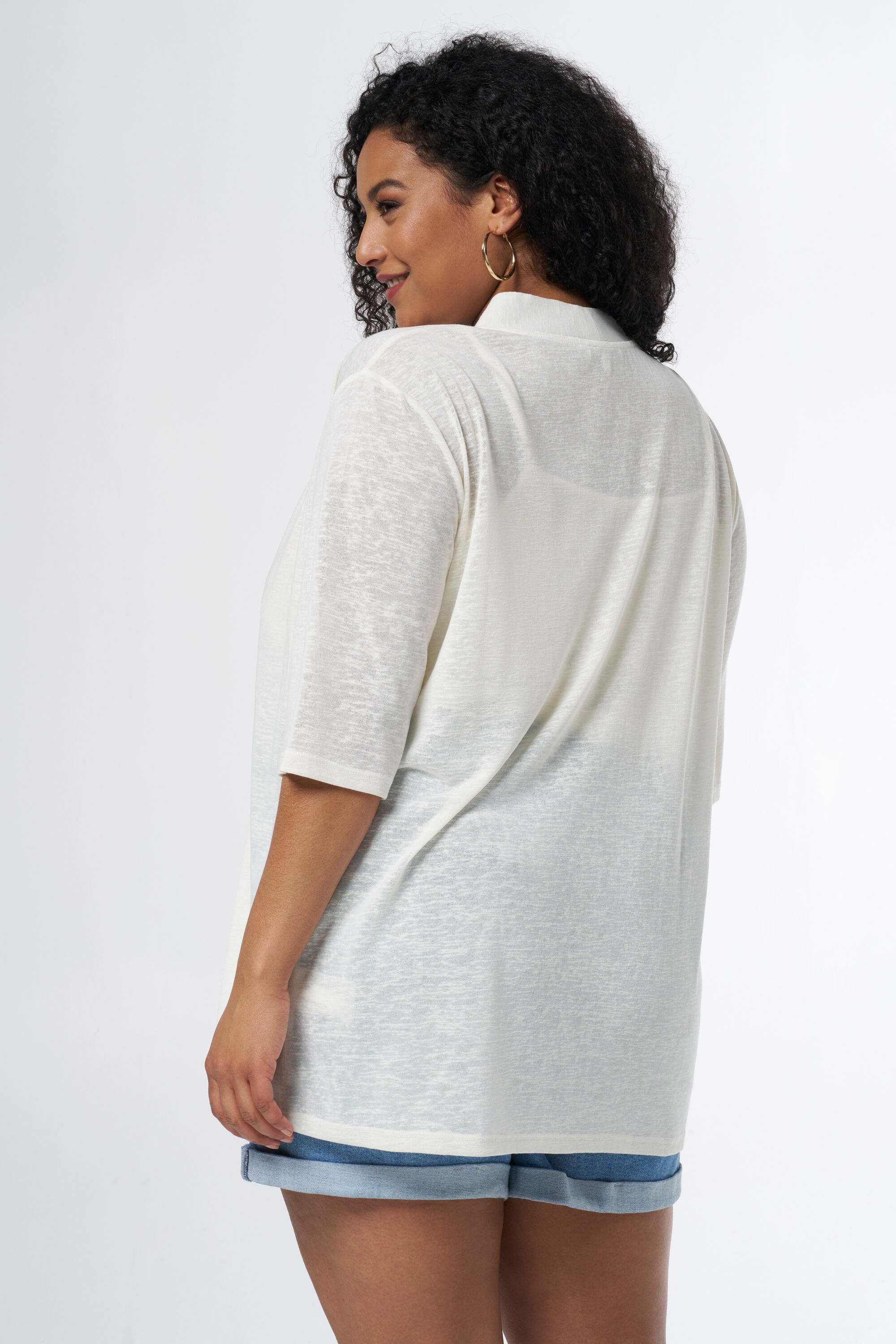 Strickjacke mit Dreiviertel-&Auml;rmeln image number 3