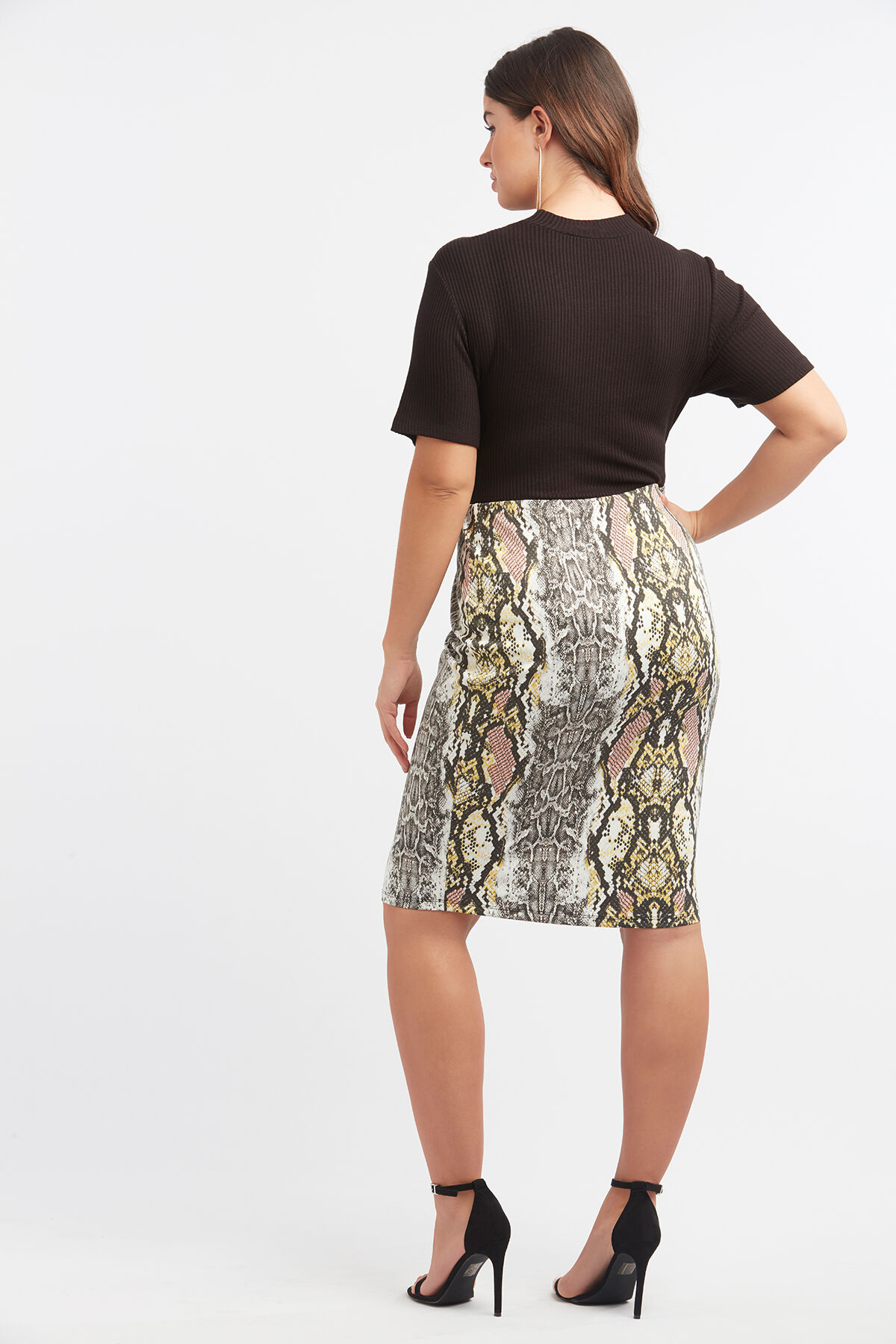 Bleistiftrock mit Schlangen-Print image number 4