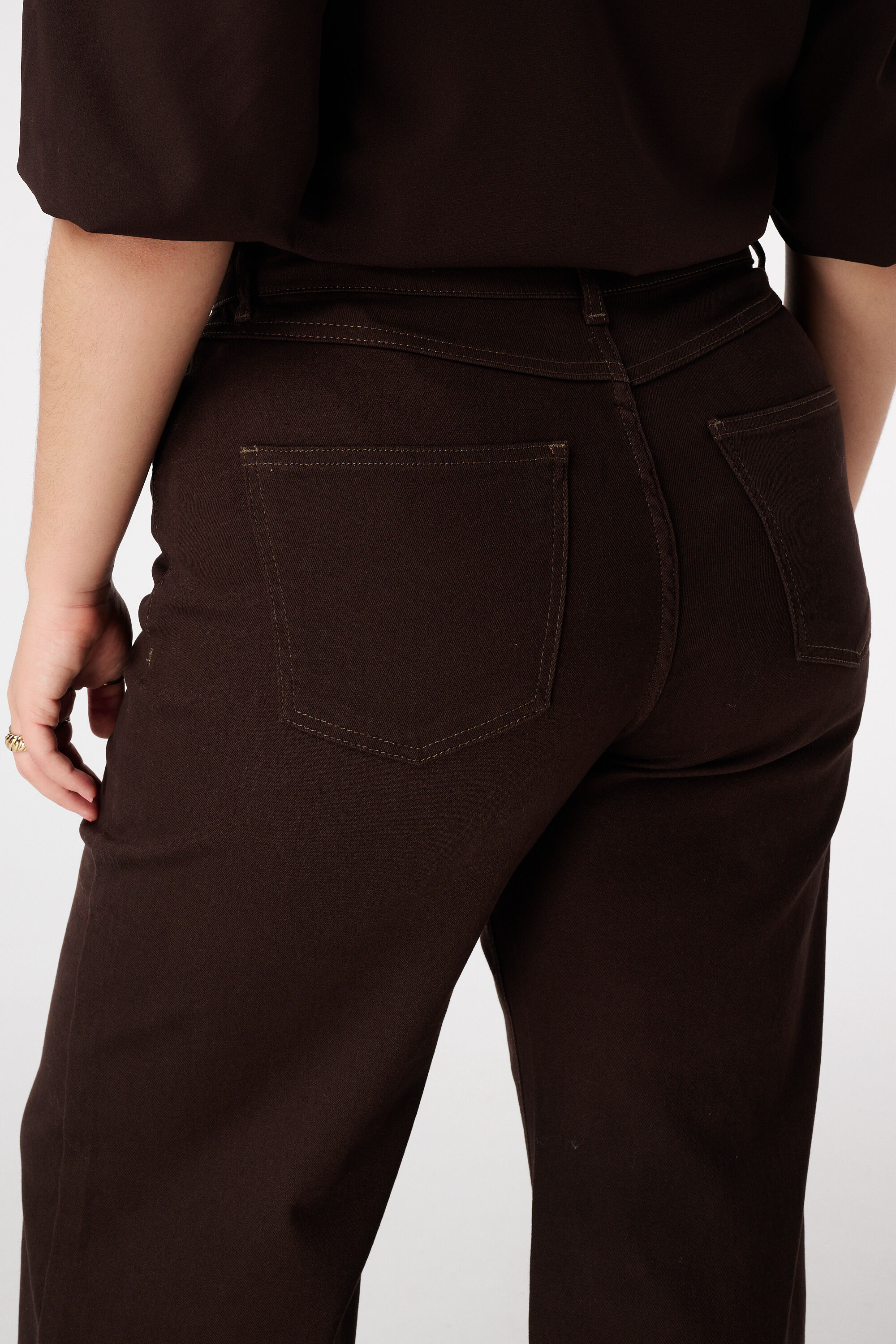 Jeans mit weitem Bein und hoher Taille image number 4