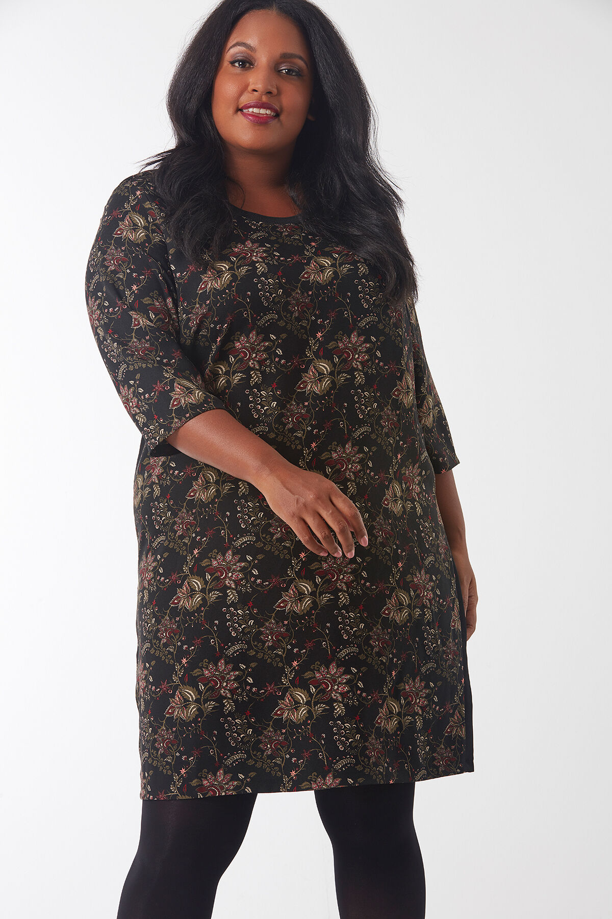 Kleid mit durchgehendem Print image number 3