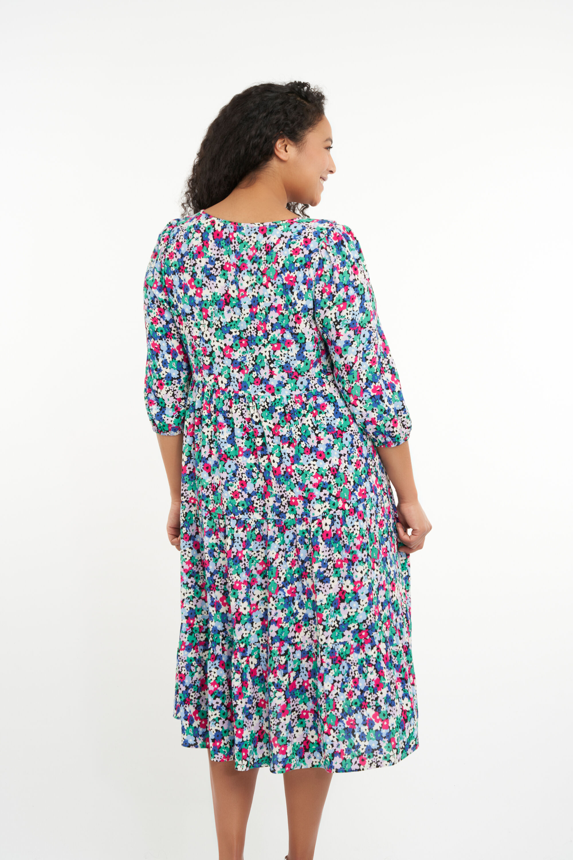 Langes Kleid mit Print  image number 3