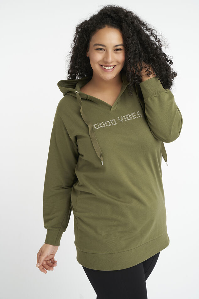 Langes Sweatshirt mit Print image number 0