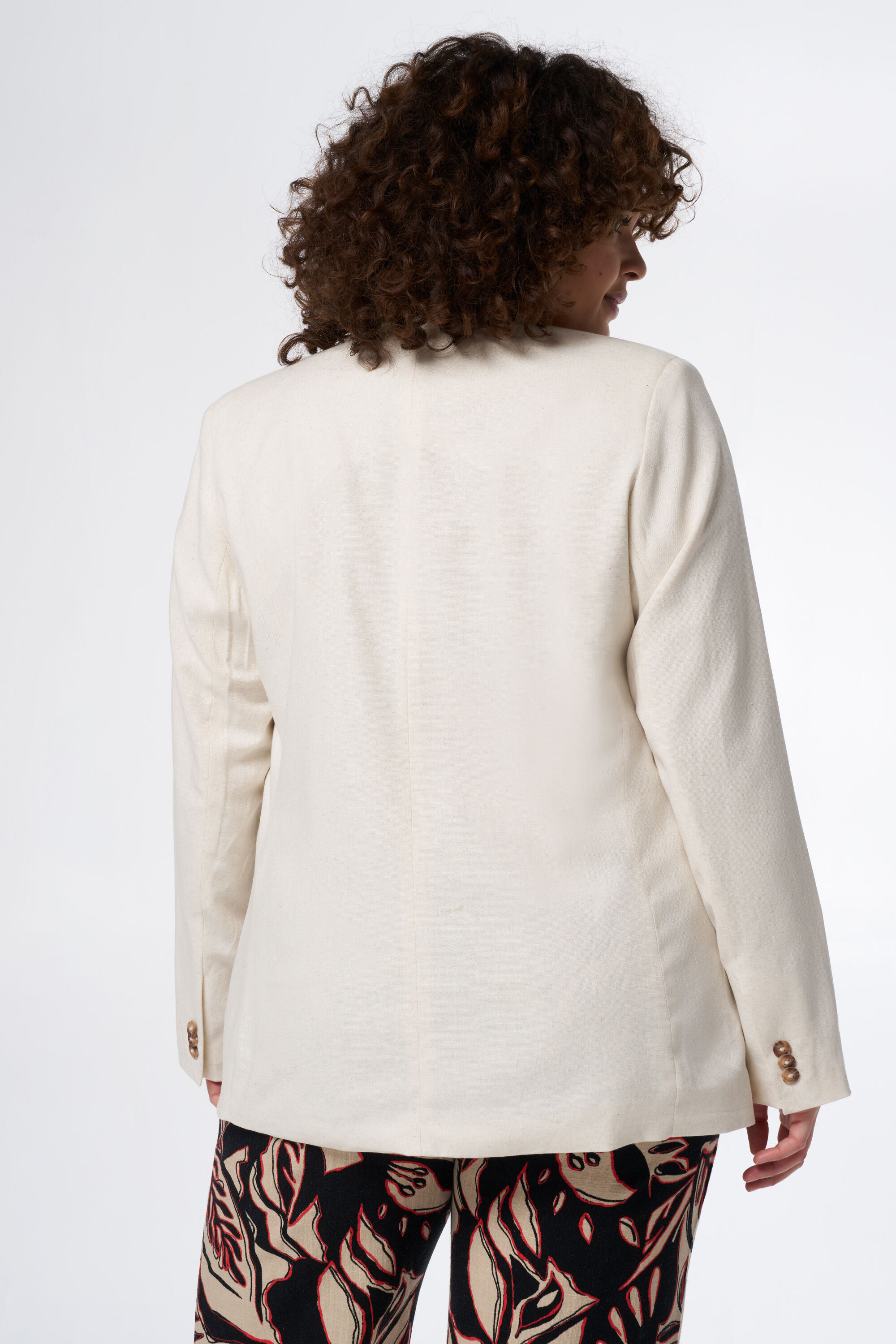 Gerade geschnittener Leinenblazer  image number 3