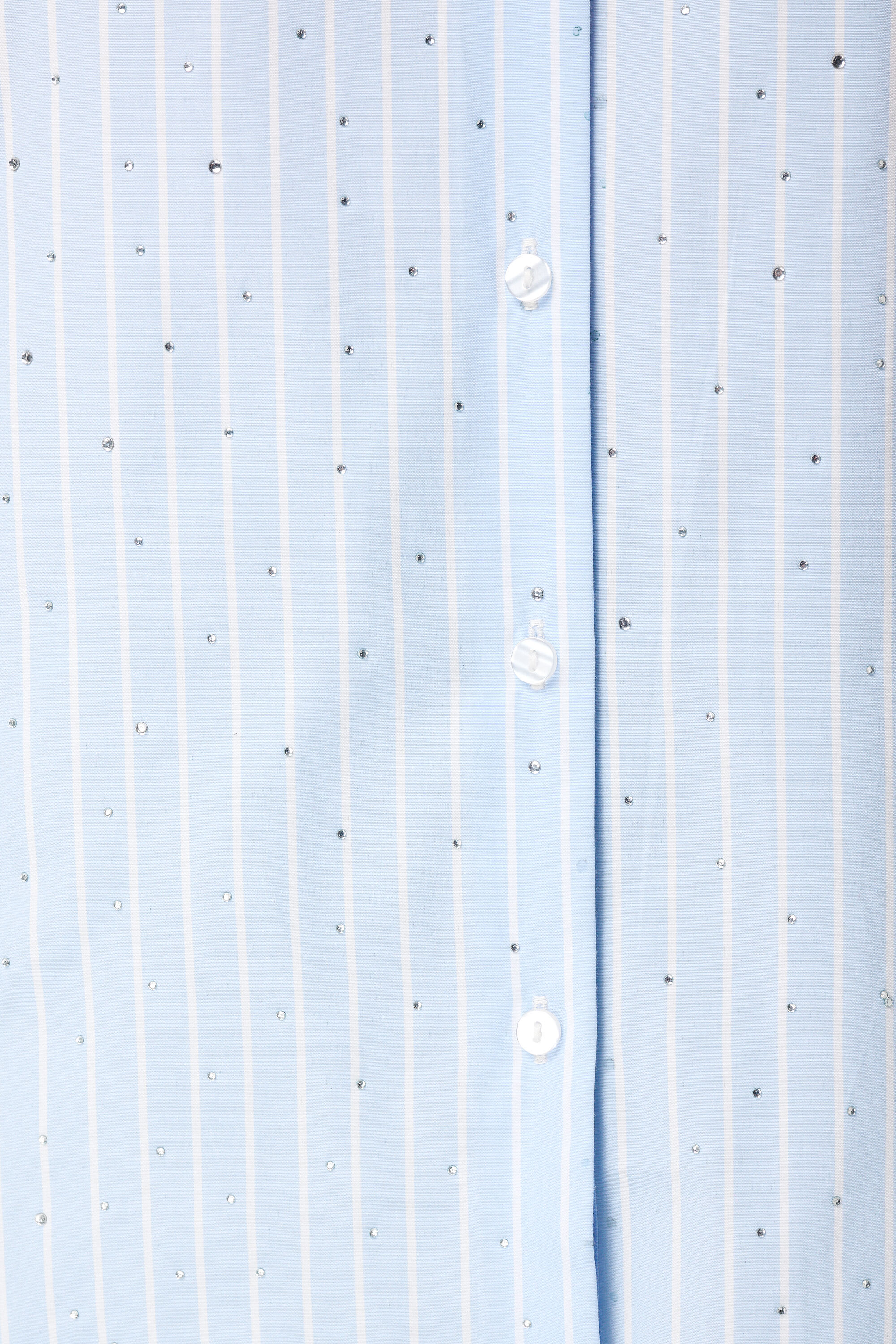 Gestreifte Bluse mit Strassdetails image number 6