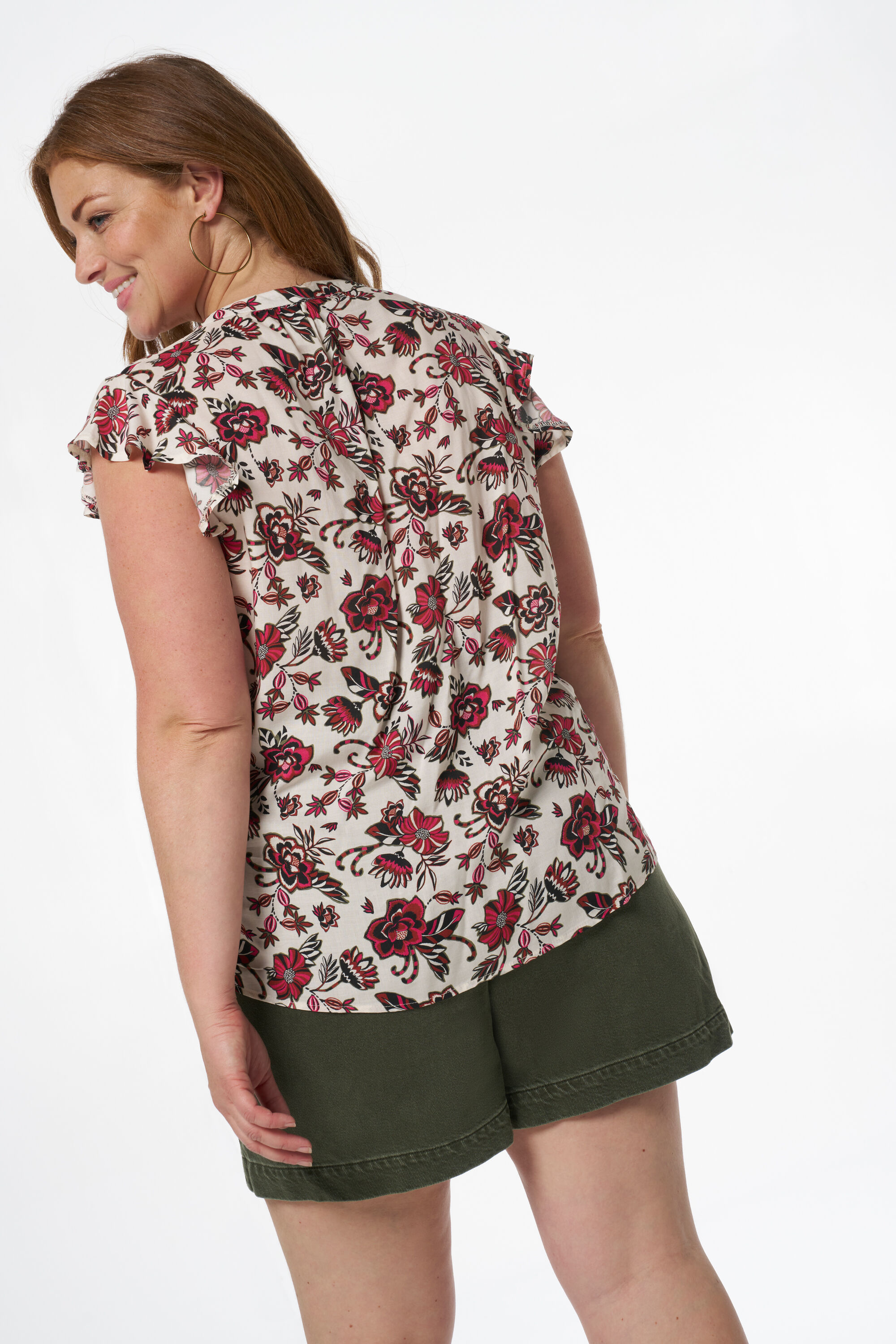 Bluse mit Volant&auml;rmeln image number 3