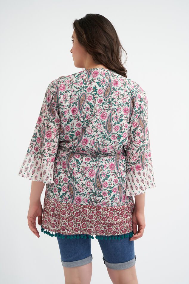 Kimono mit buntem Print image number 3